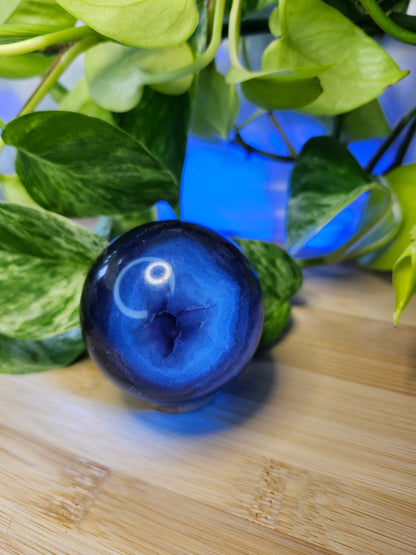 FLUORITE W/PYRITE SPHERE