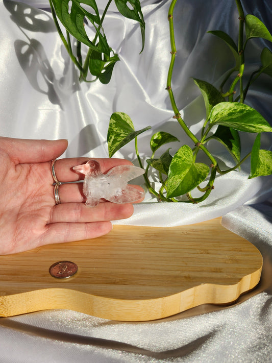 CLEAR QUARTZ HUMMINGBIRD