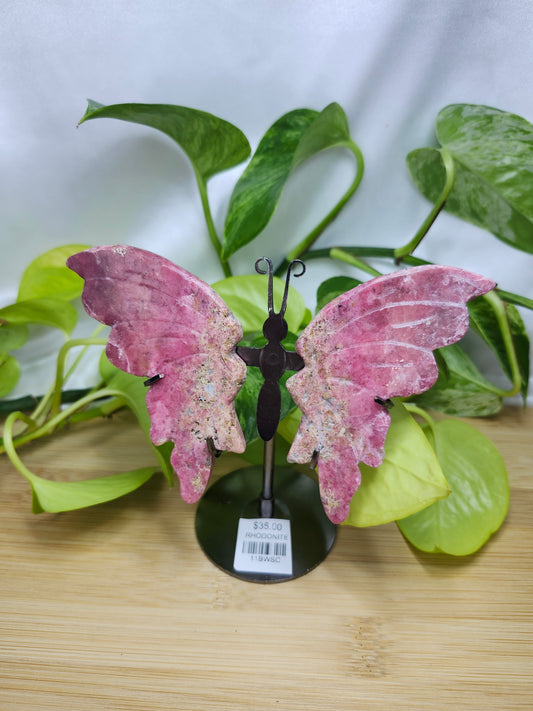 RHODONITE BUTTERFLY WINGS