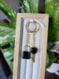 TIGERS EYE LOCK AND KEY KEYCHAIN SET