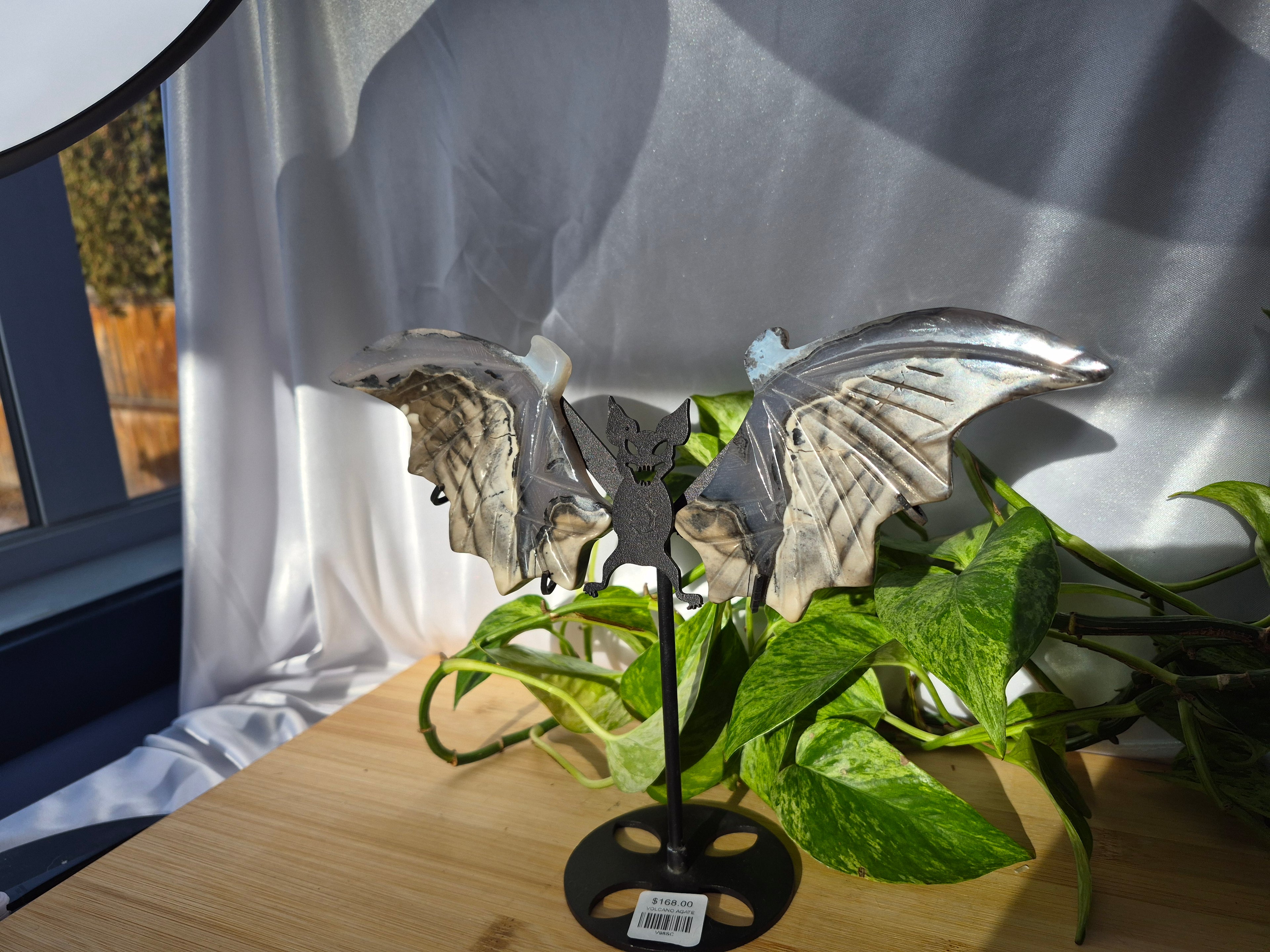 VOLCANO AGATE BAT WINGS LG