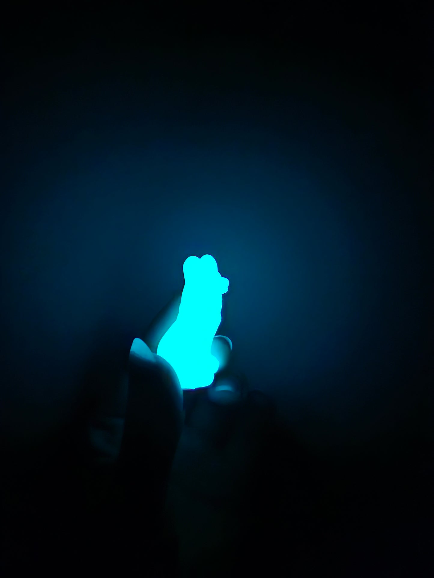 GLOW STONE SITTING SHEPHERD DOG