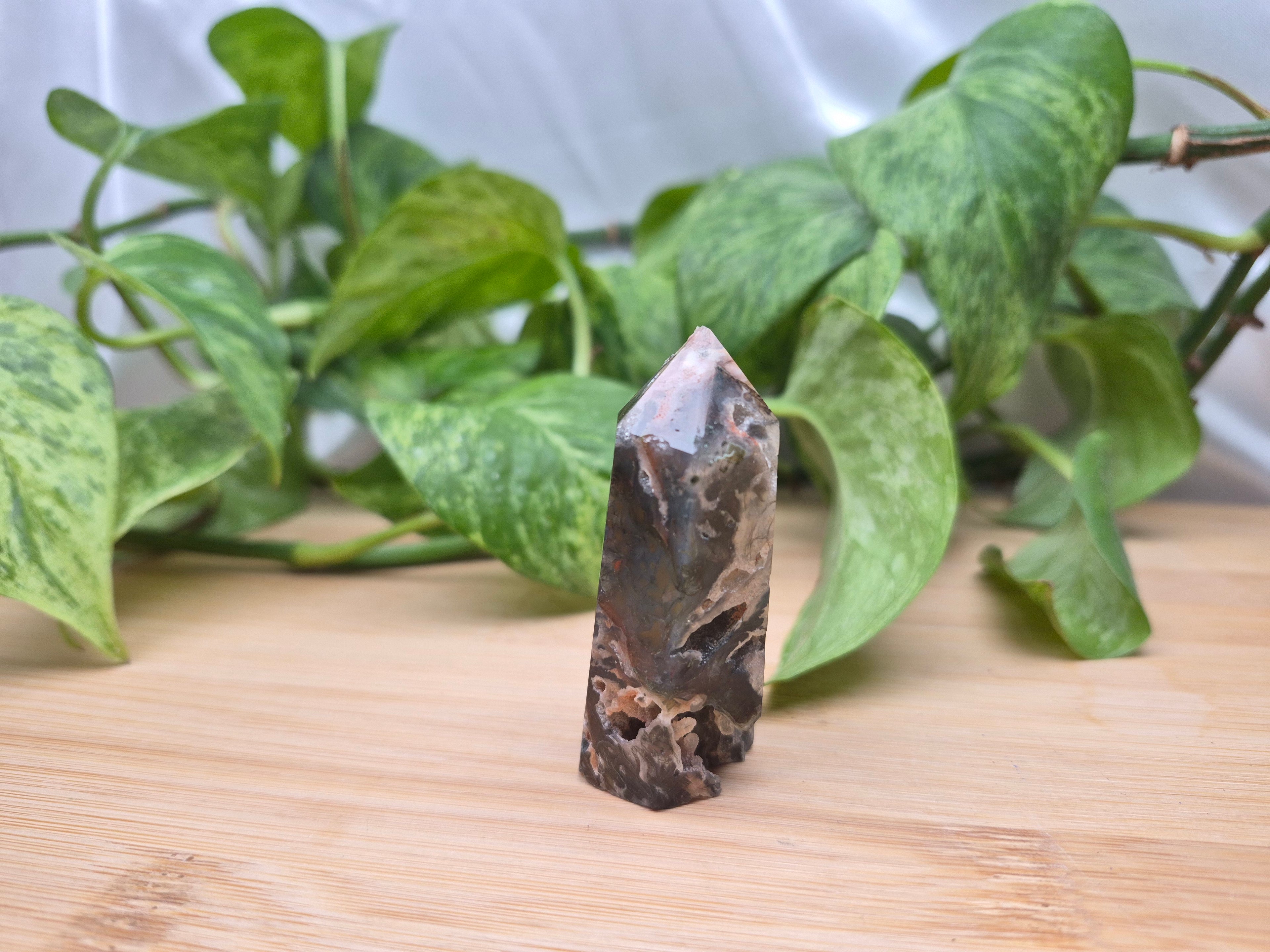 DRUZY MOSS AGATE TOWER