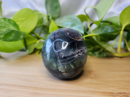 FEATHER FLUORITE SKULL