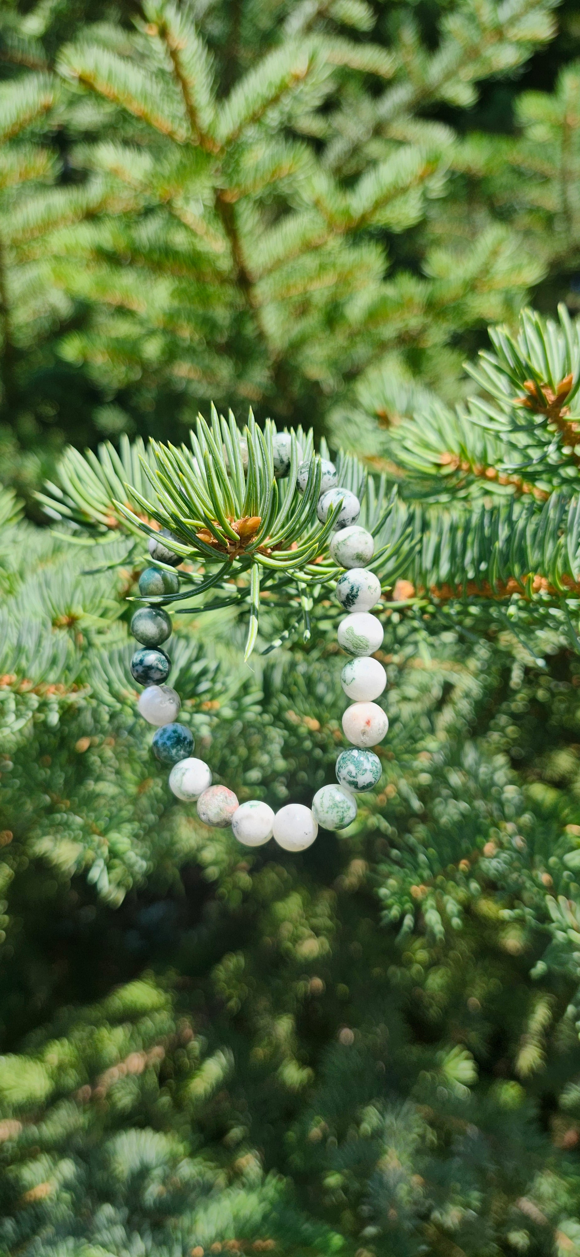 8mm MOSS AGATE BRACELET