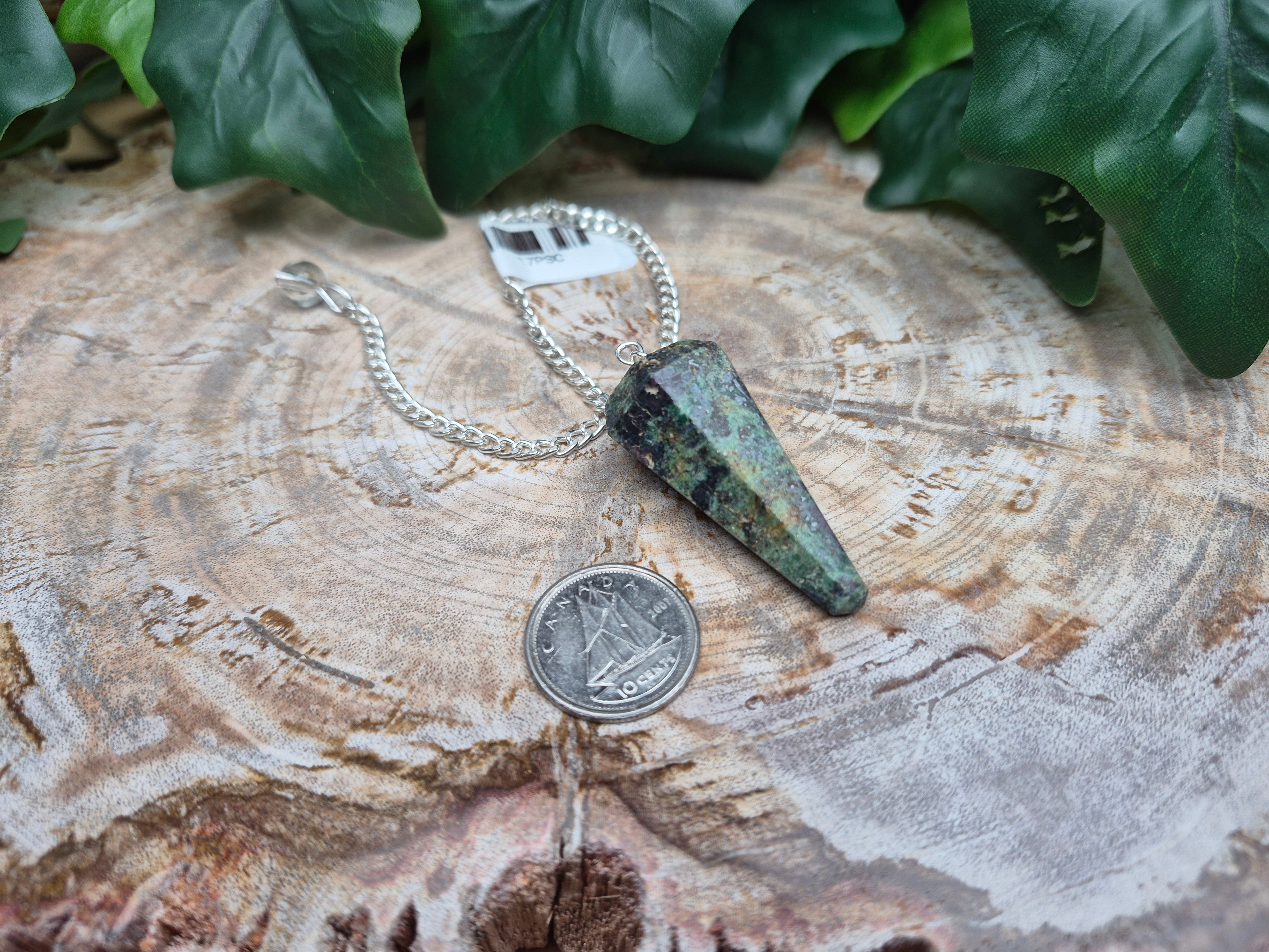 RUBY ZOISITE PENDULUM
