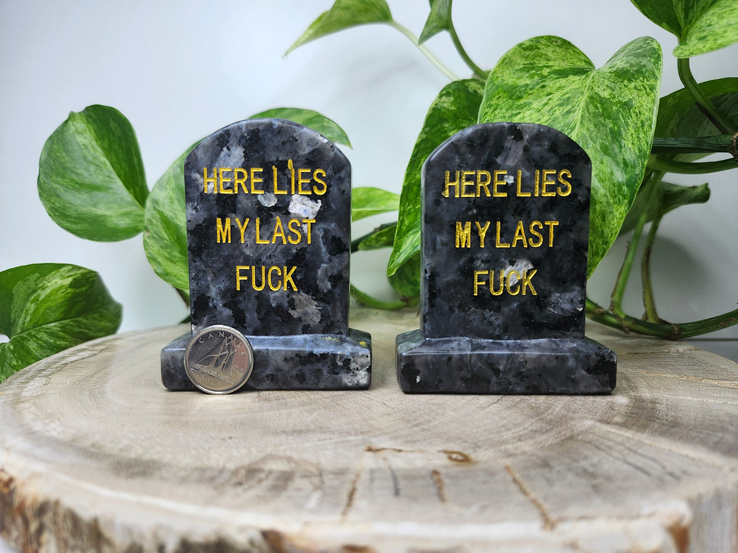 LARVIKITE TOMBSTONE