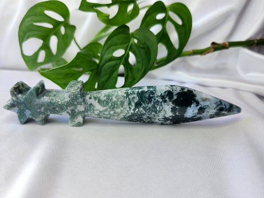 MOSS AGATE DAGGER