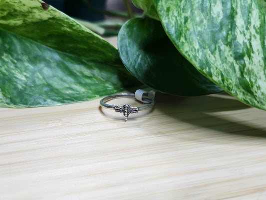 S7.5 DRAGONFLY RING .925 STERLING SILVER