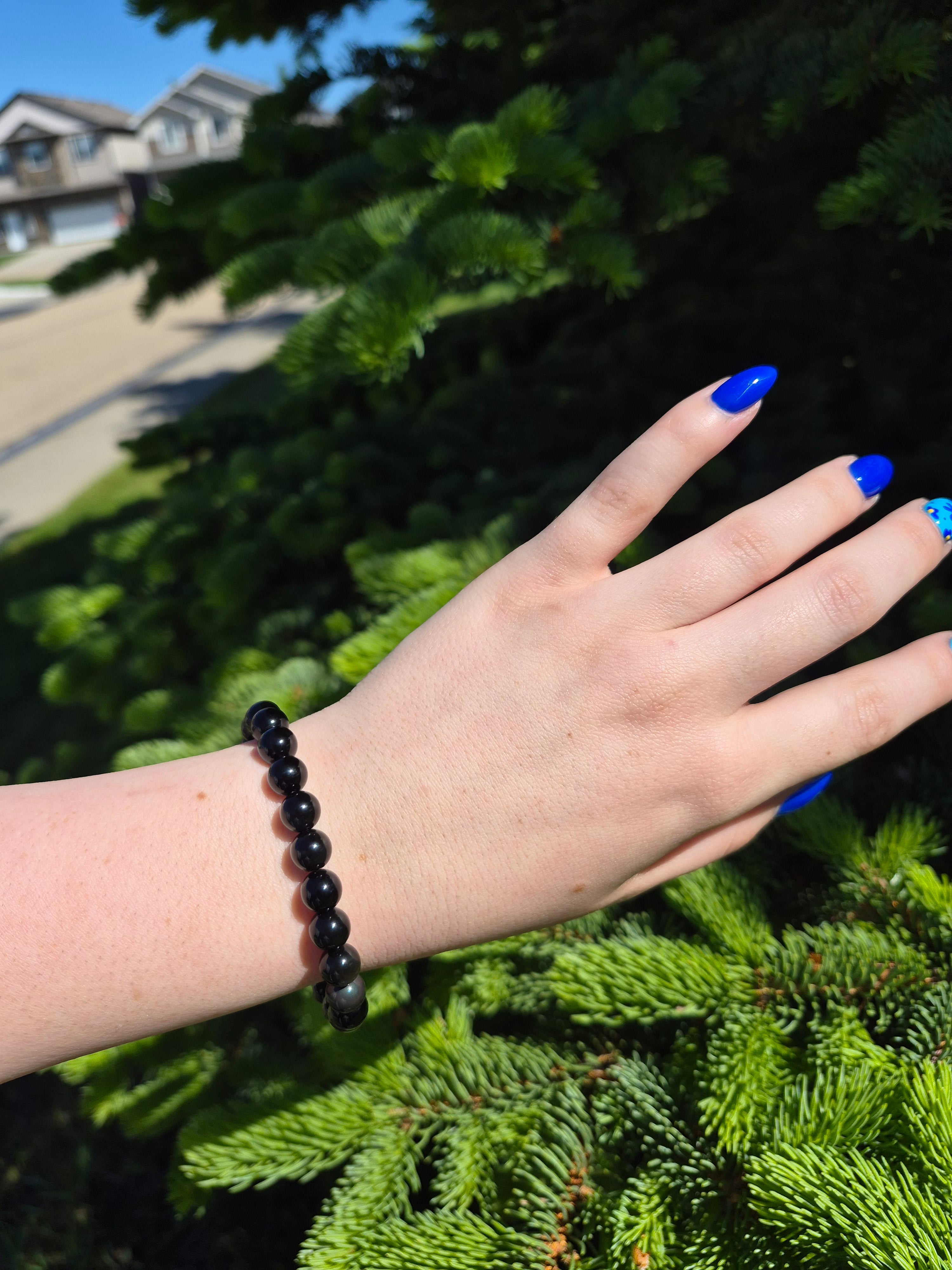 8MM RAINBOW OBSIDIAN BRACELET