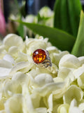 S6.5 AMBER .925 STERLING SILVER