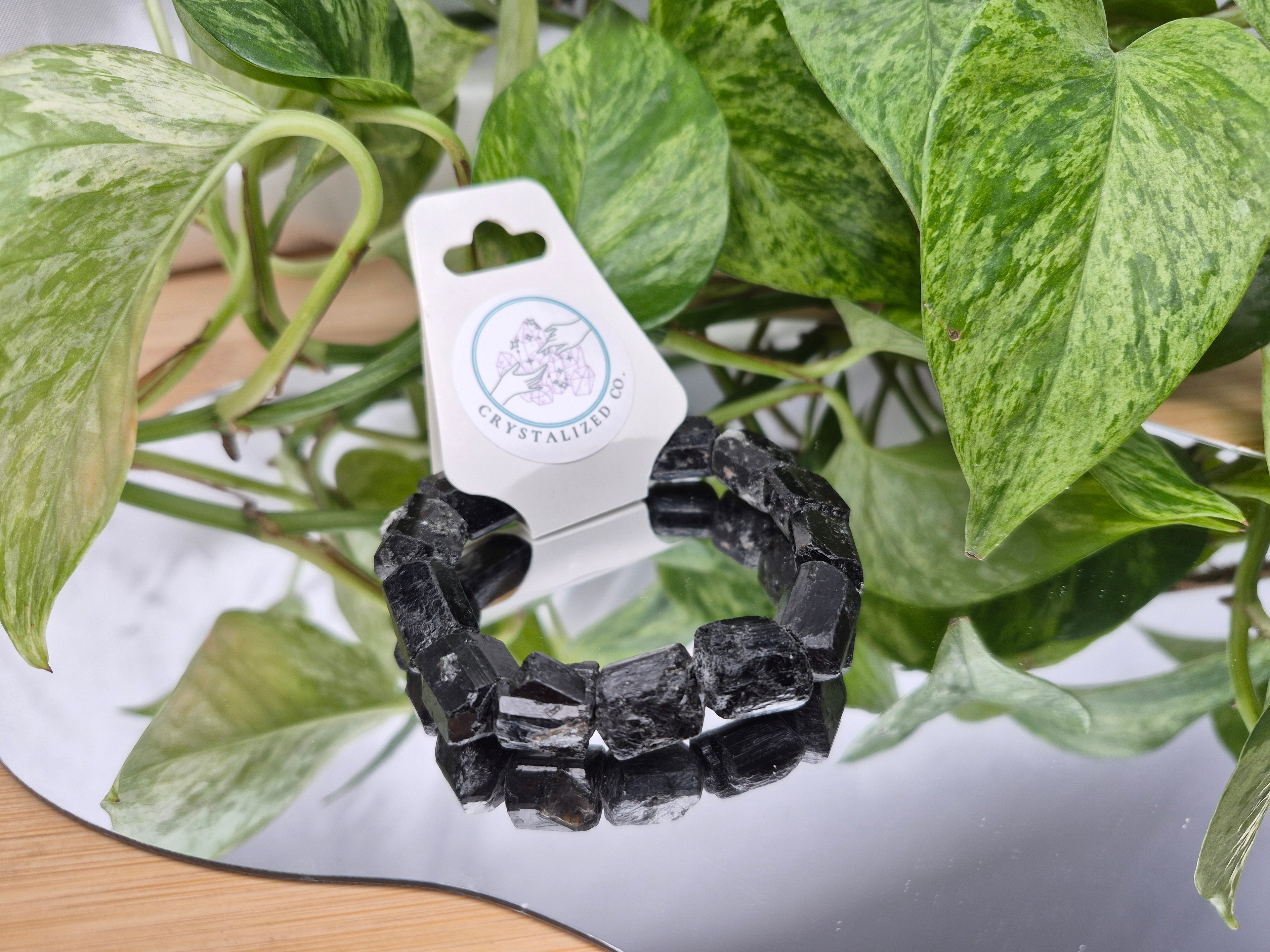 RAW BLACK TOURMALINE BRACELET