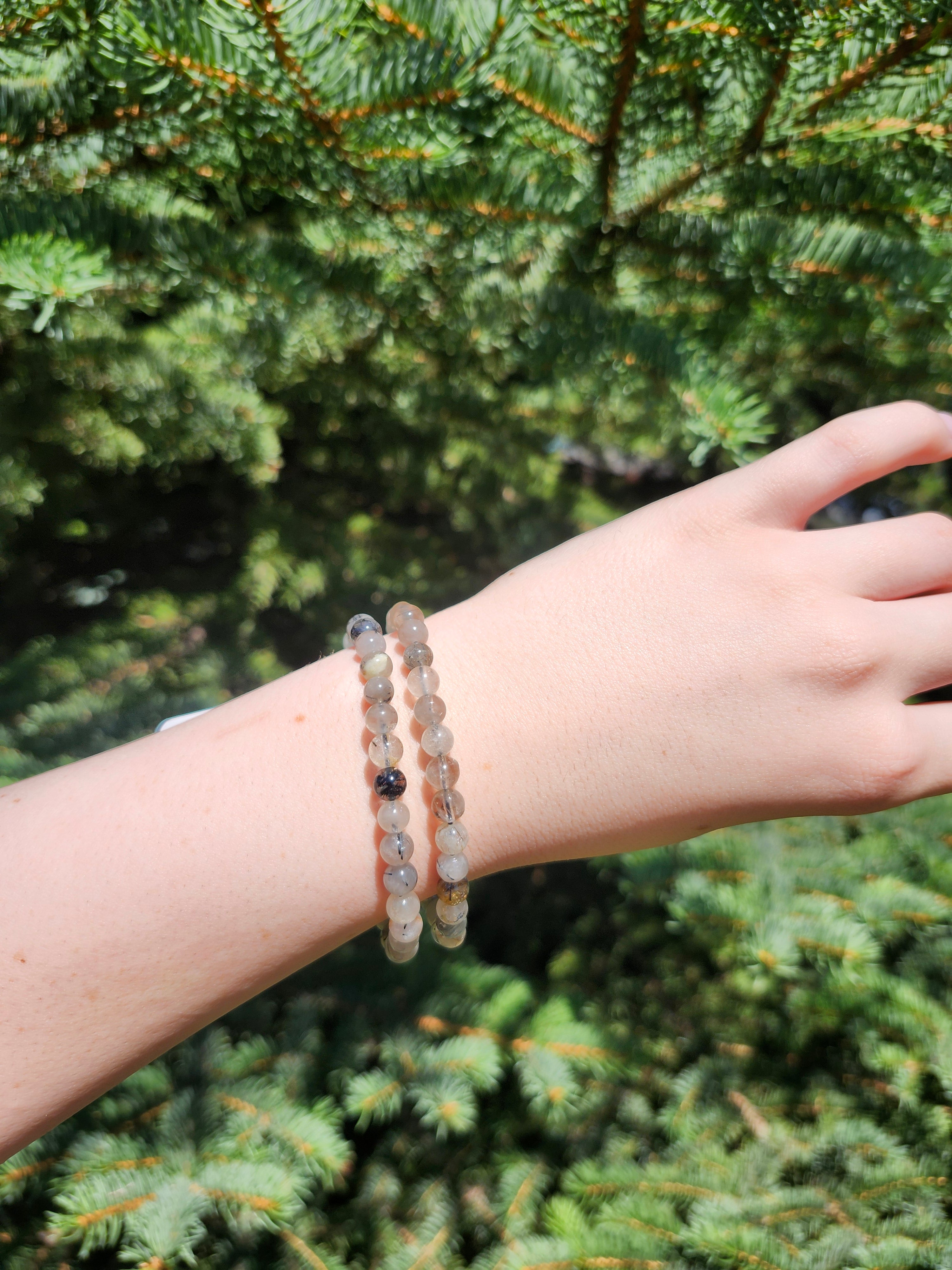 6mm TOURMALATED QUARTZ BRACELET
