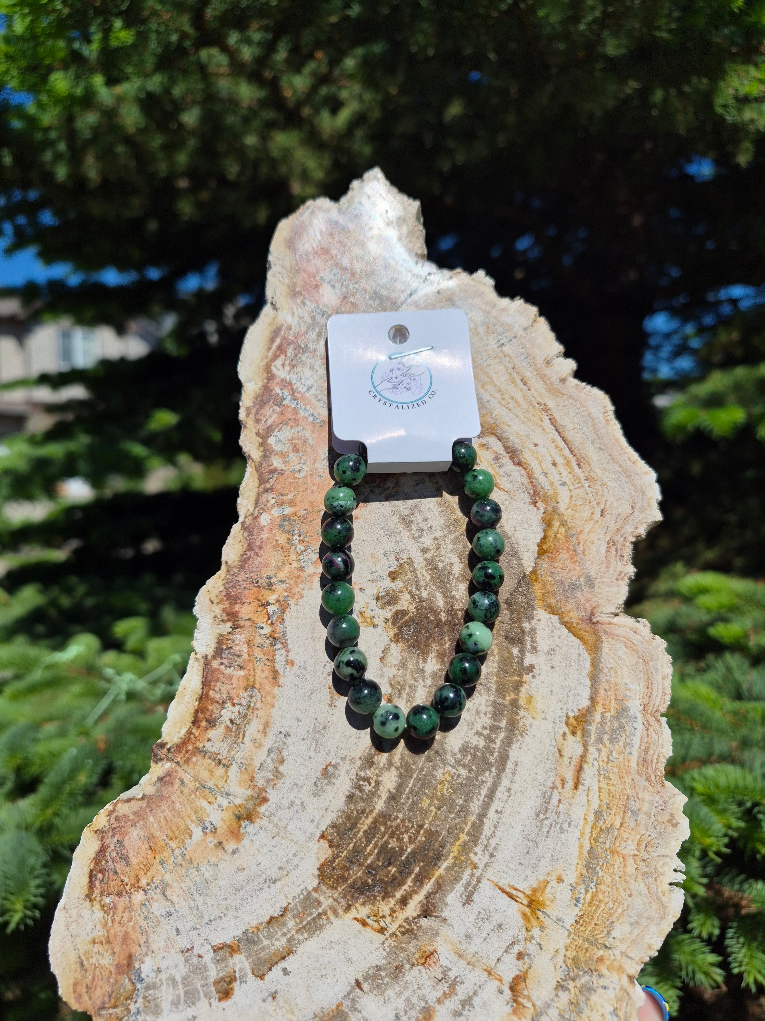 8MM RUBY ZOISITE BRACELET