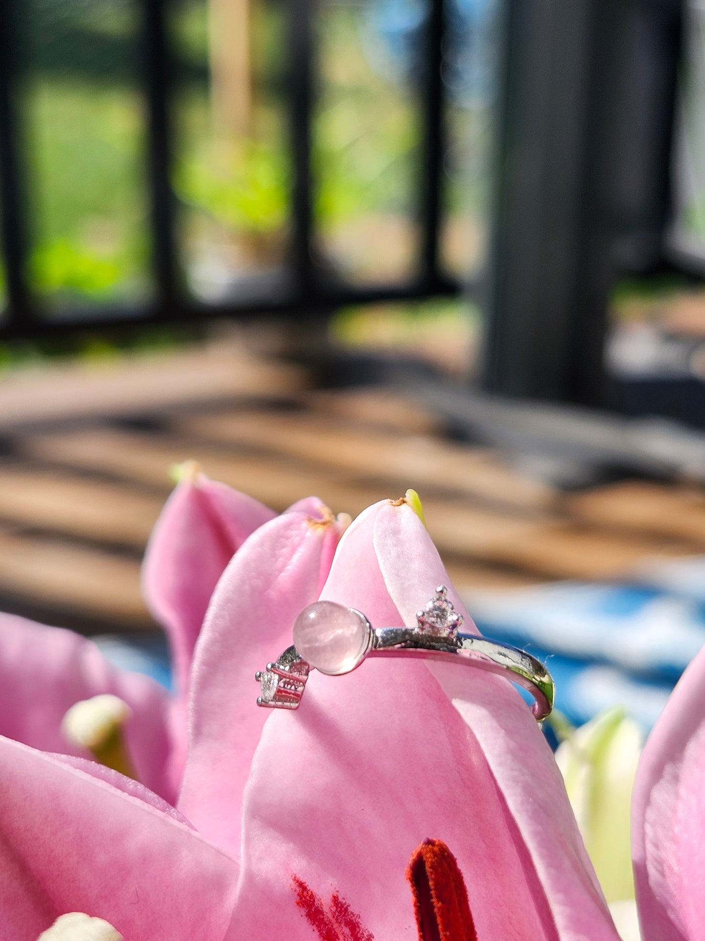 SA ROSE QUARTZ .925 STERLING SILVER