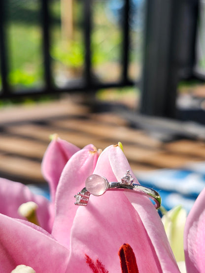 SA ROSE QUARTZ .925 STERLING SILVER