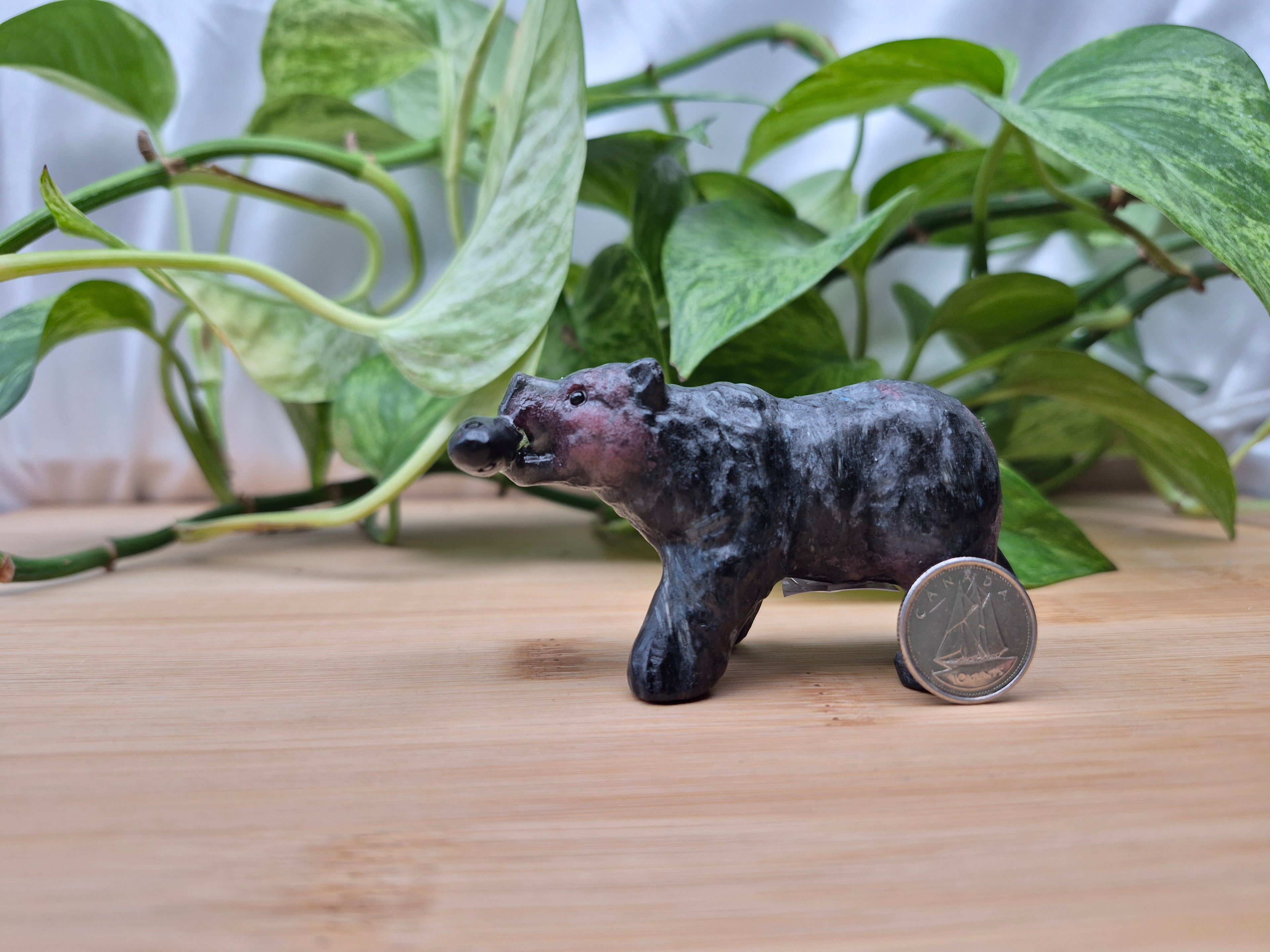 GARNET BEAR WITH FISH