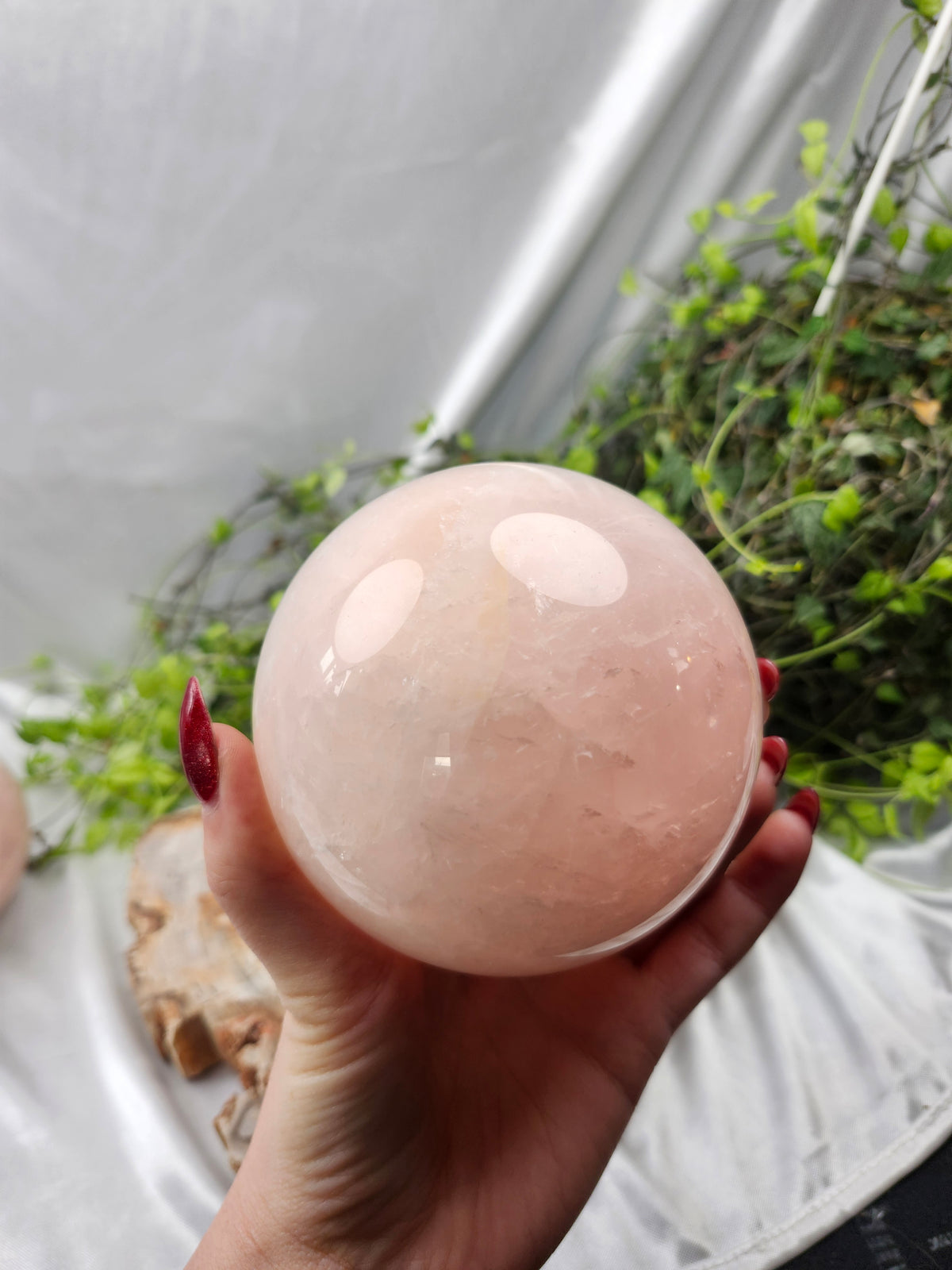 ROSE QUARTZ LG SPHERE #2
