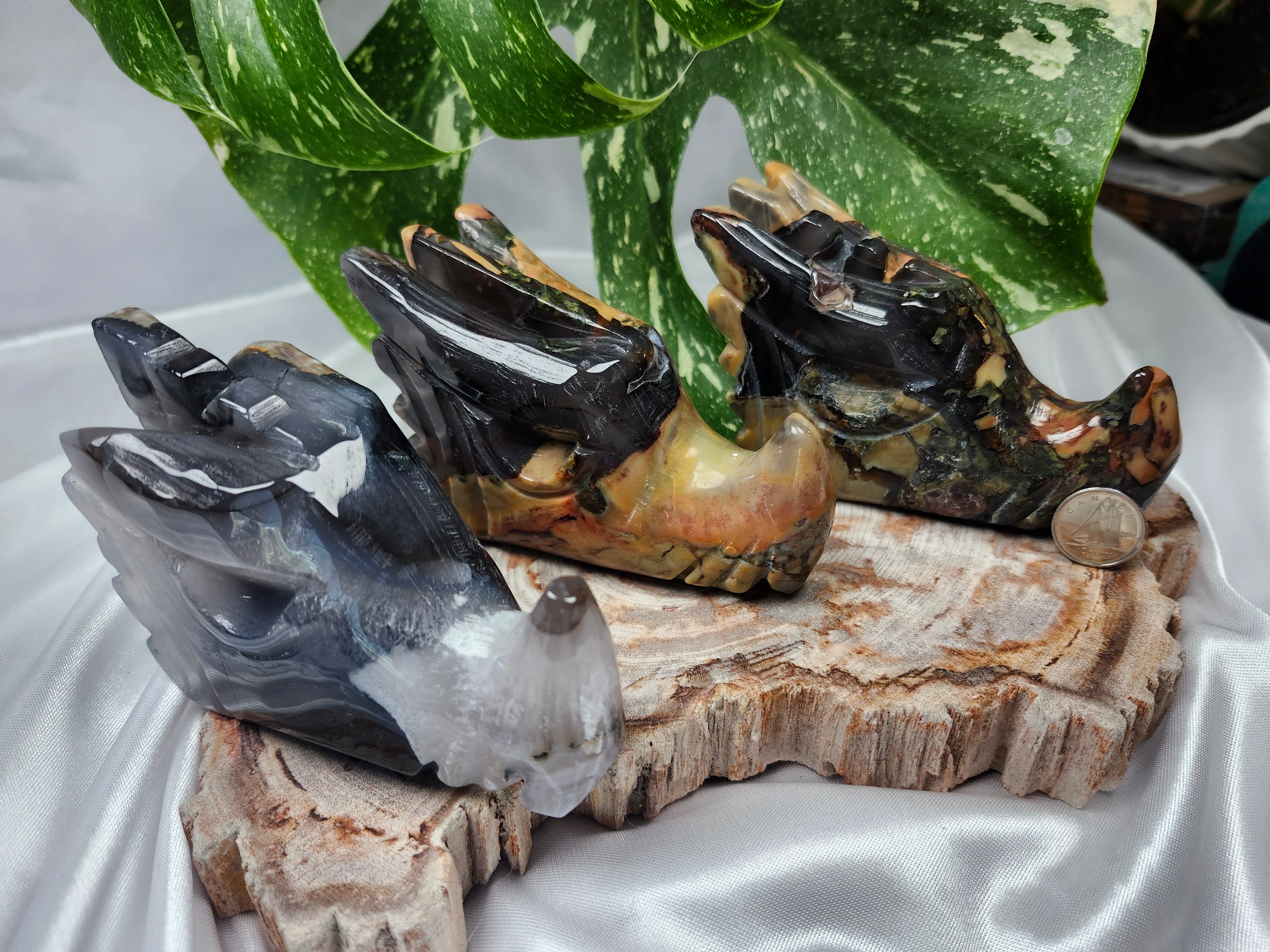VOLCANO AGATE DRAGON HEAD