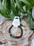 8mm HEMATITE CHAKRA BRACELET