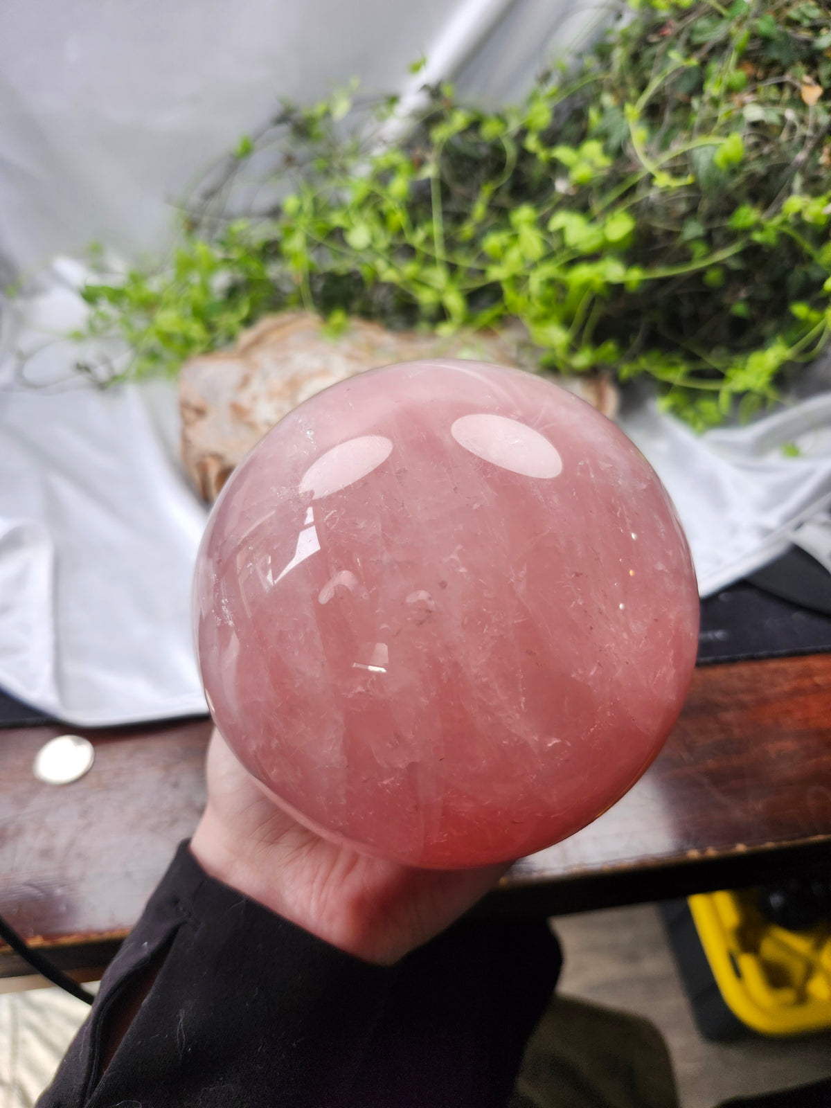 ROSE QUARTZ LG SPHERE #3