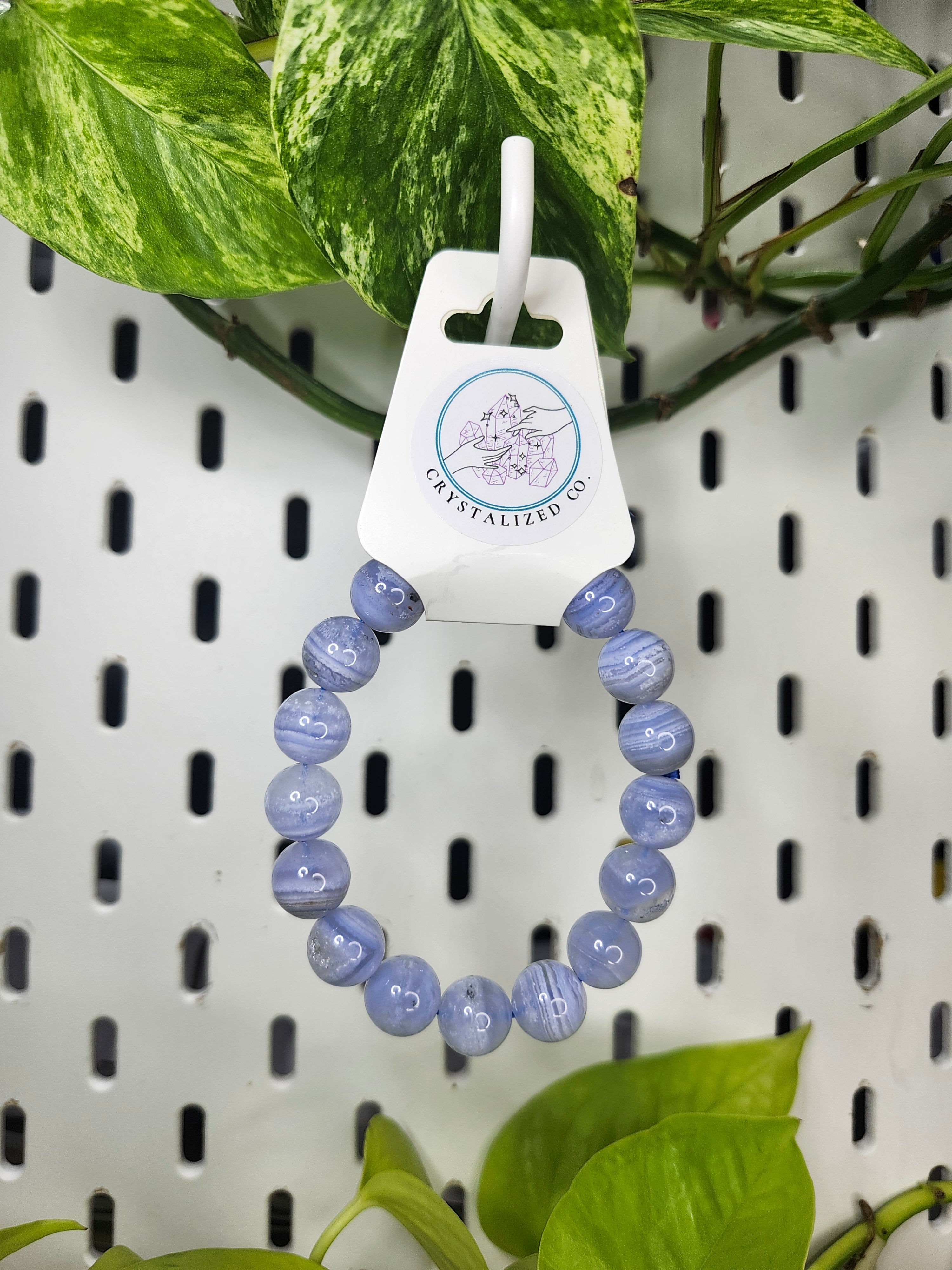 13mm BLUE LACE AGATE BRACELET