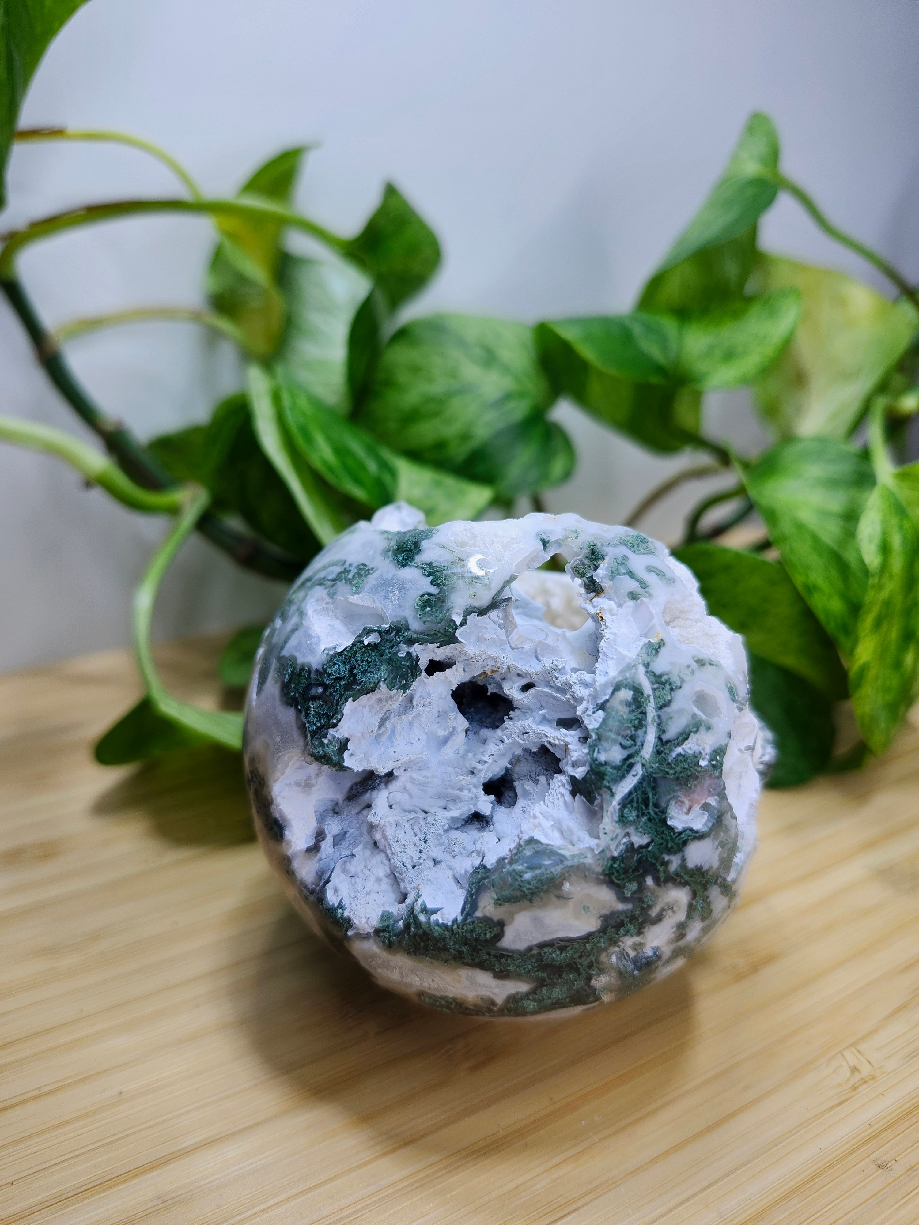 MOSS AGATE SPHERE