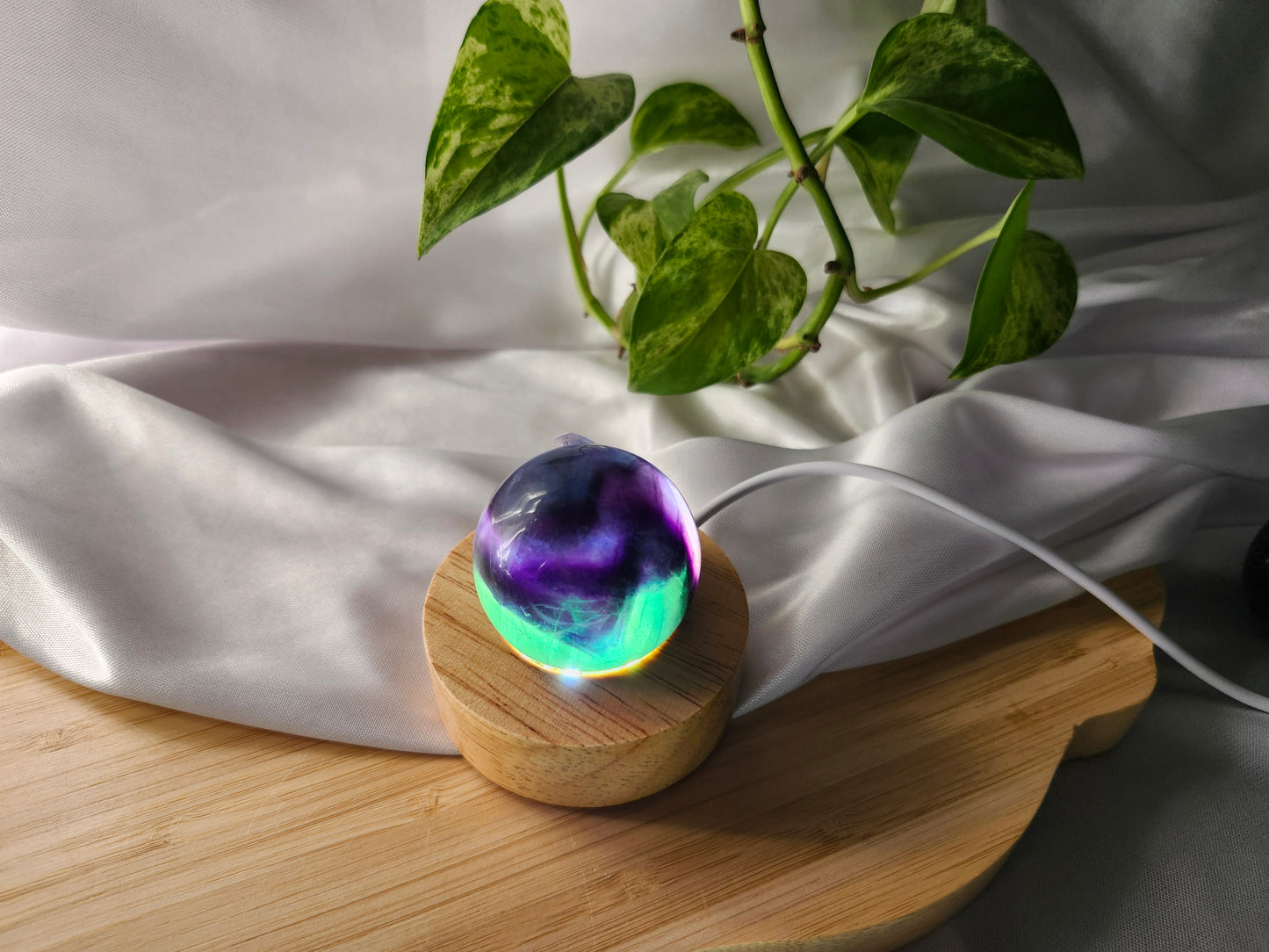 RAINBOW FLUORITE SPHERE