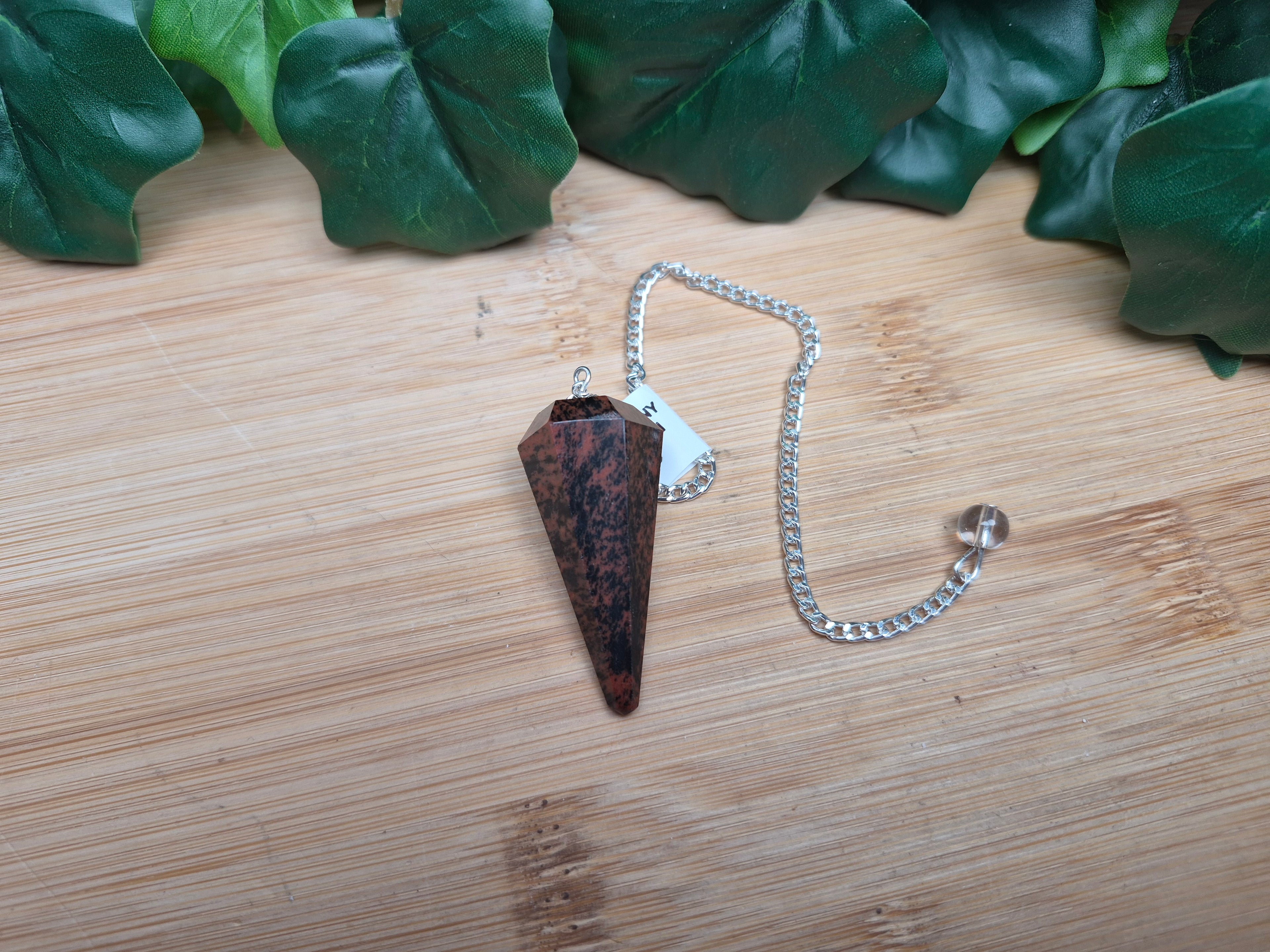 MAHOGANY OBSIDIAN PENDULUM