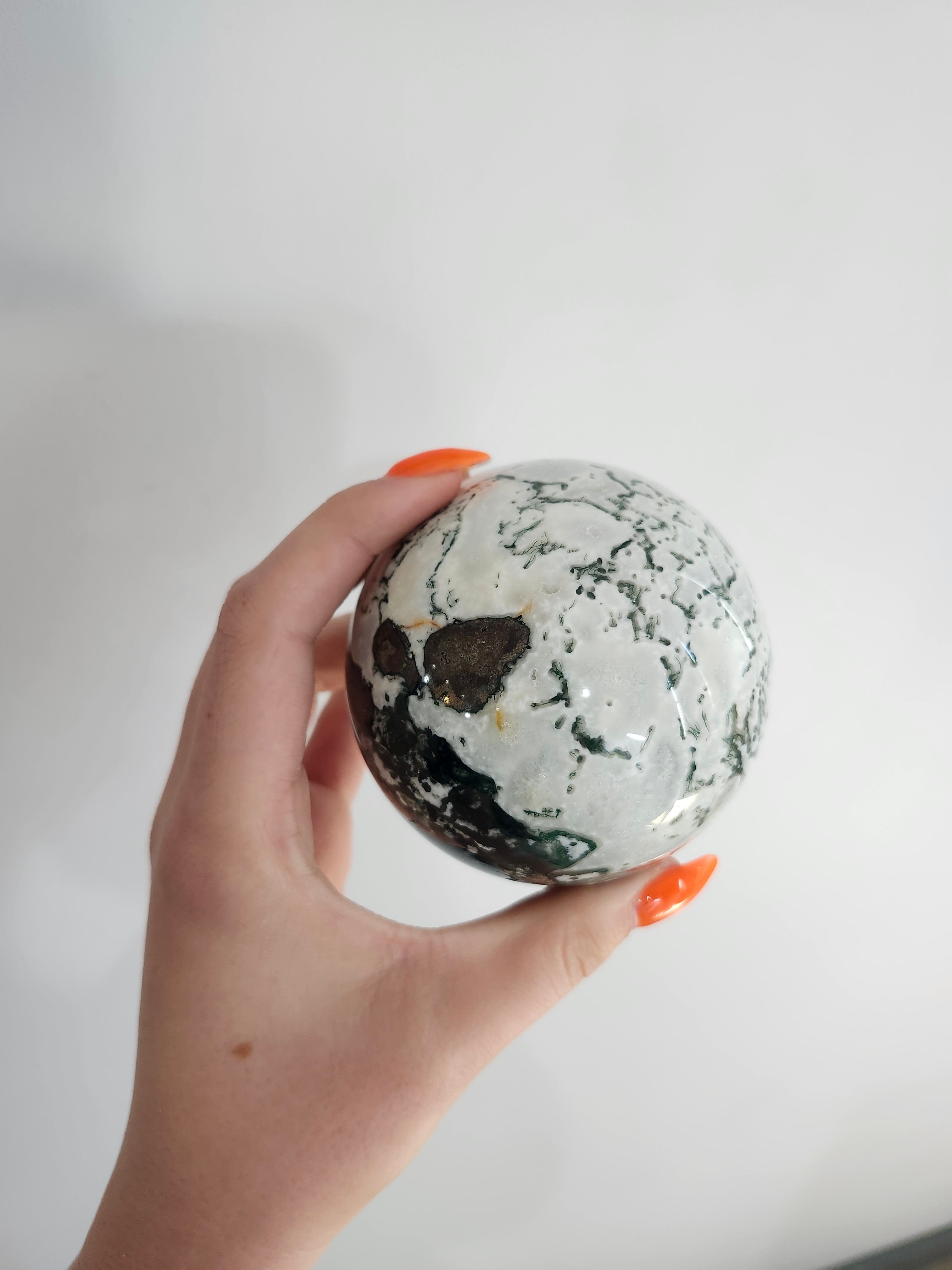 MOSS AGATE SPHERE