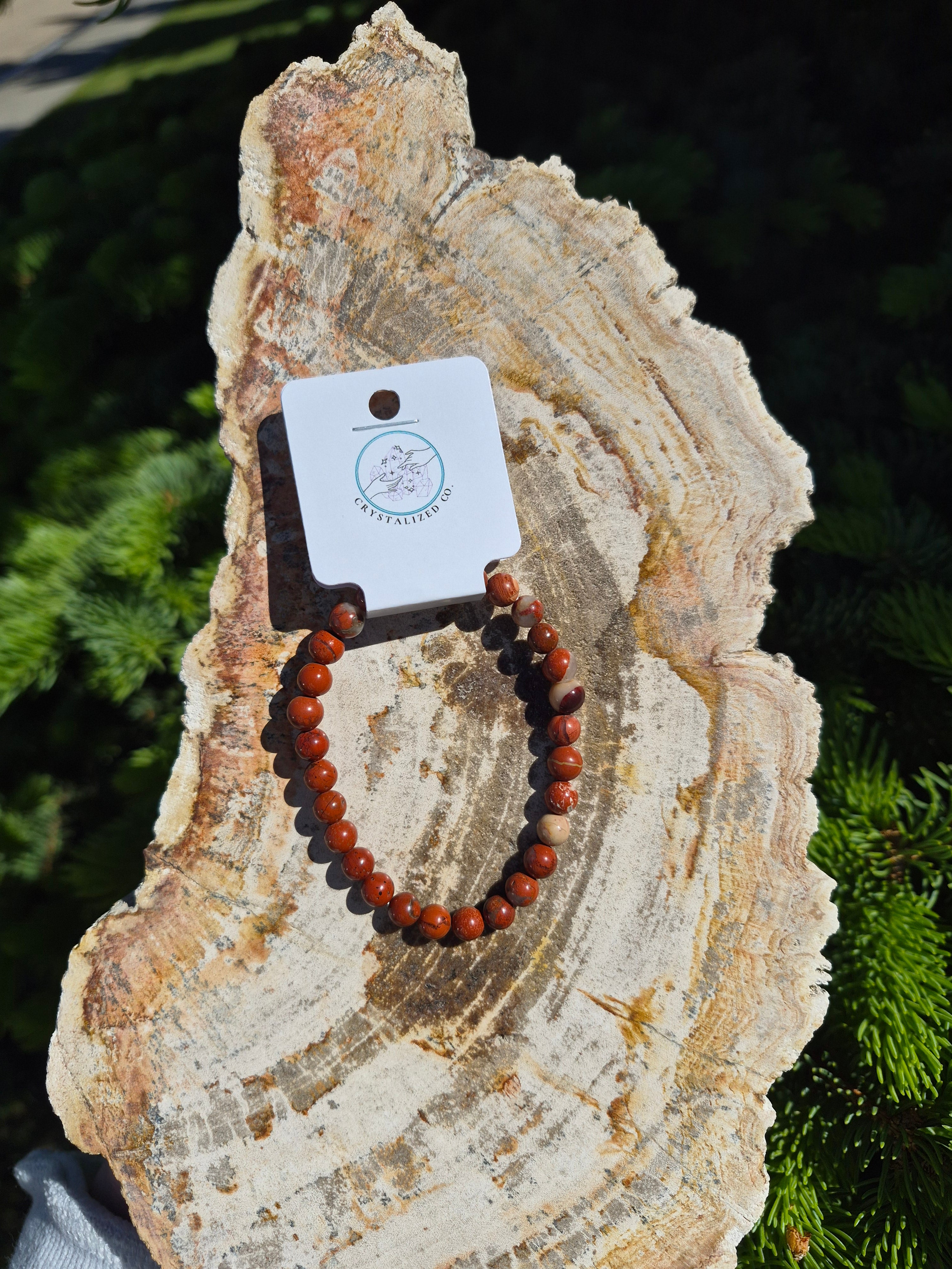 6MM RED JASPER BRACELET