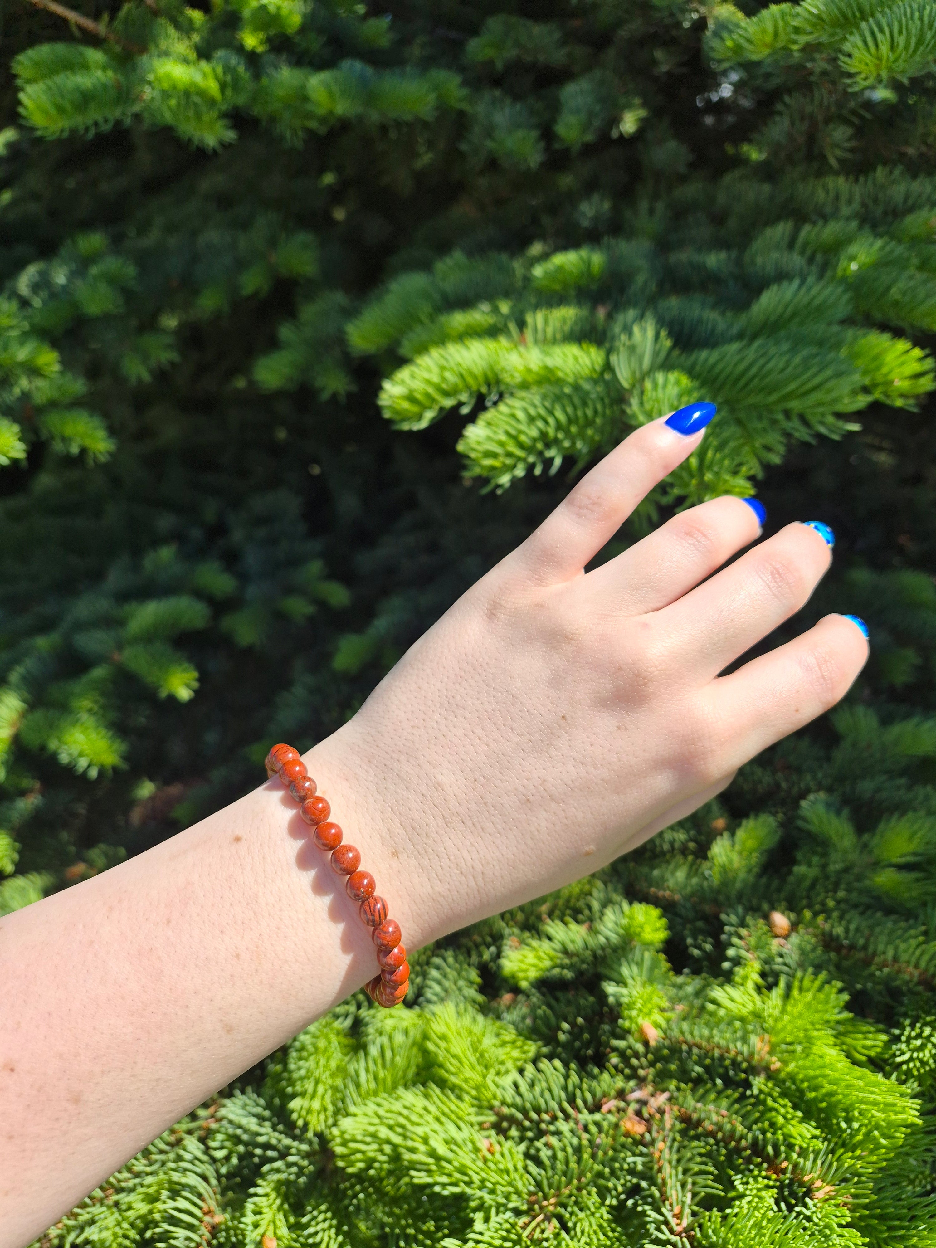 6MM RED JASPER BRACELET