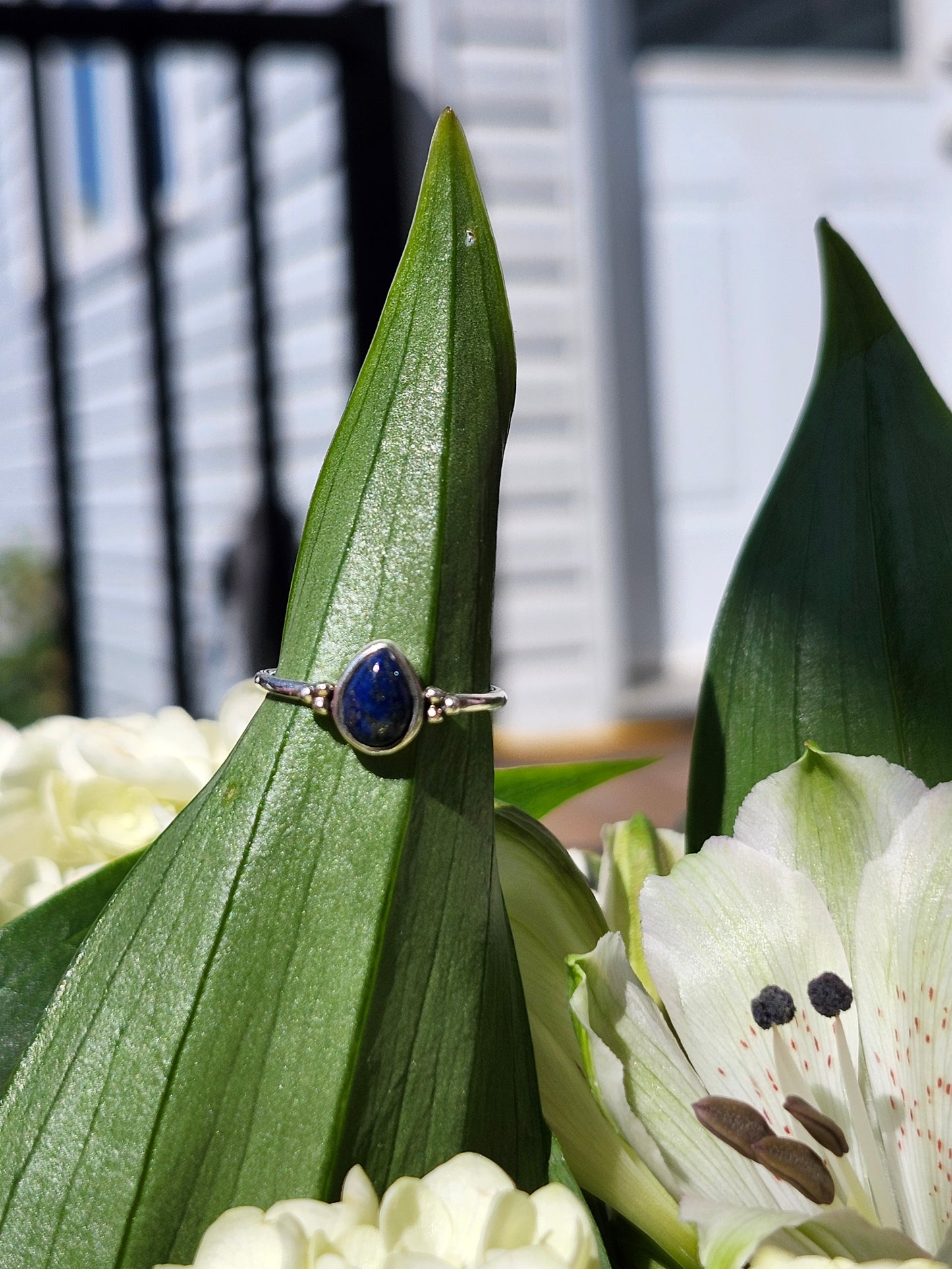 S5 LAPIS LAZULI RING .925 STERLING SILVER