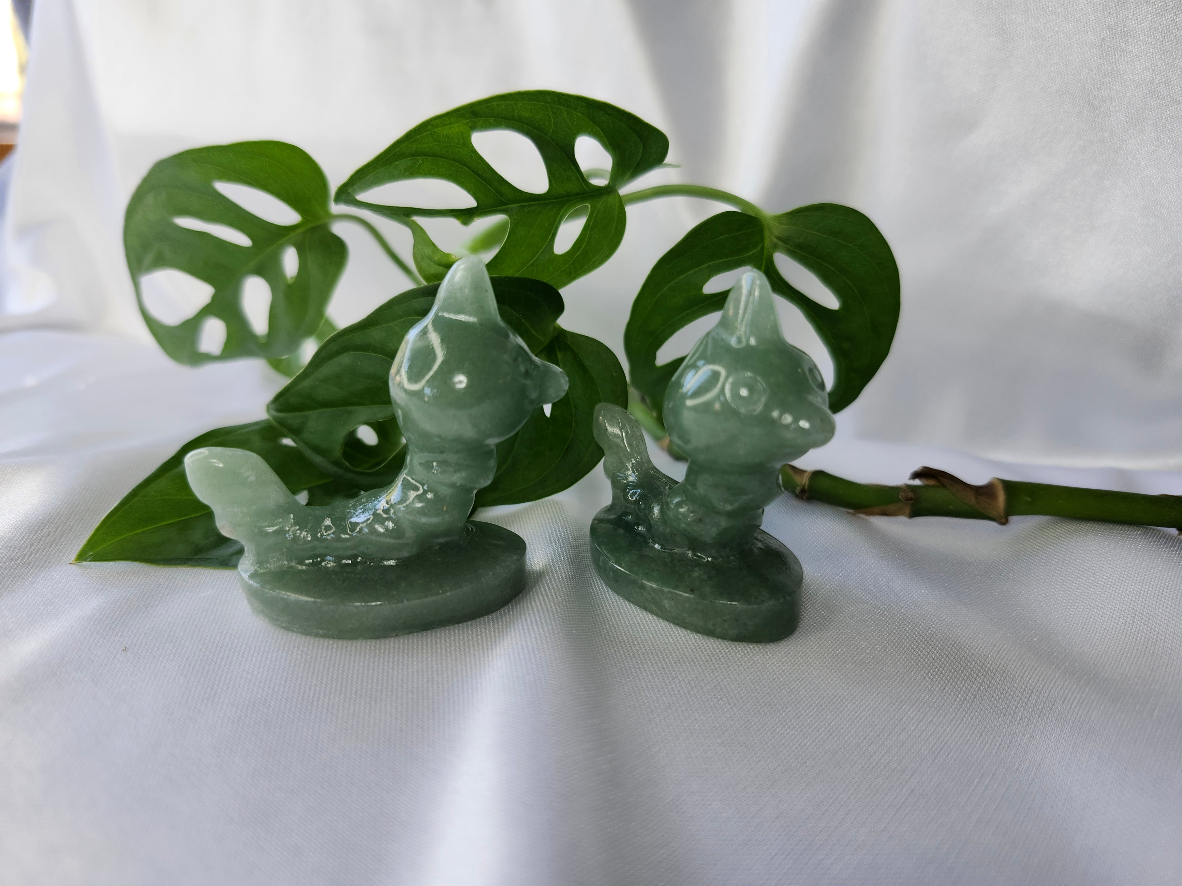 GREEN AVENTURINE WEEDLE LG