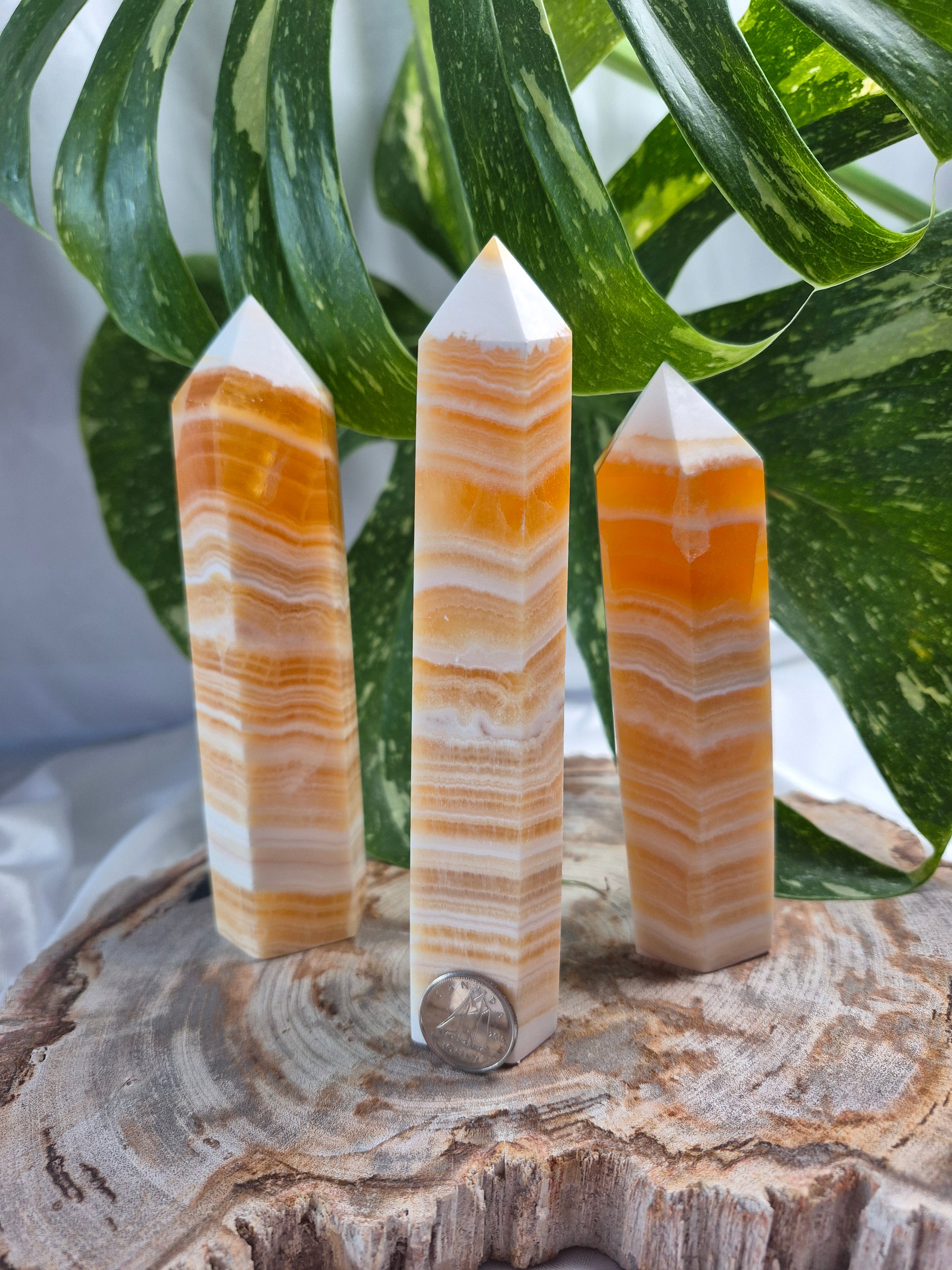 ORANGE CALCITE TOWER