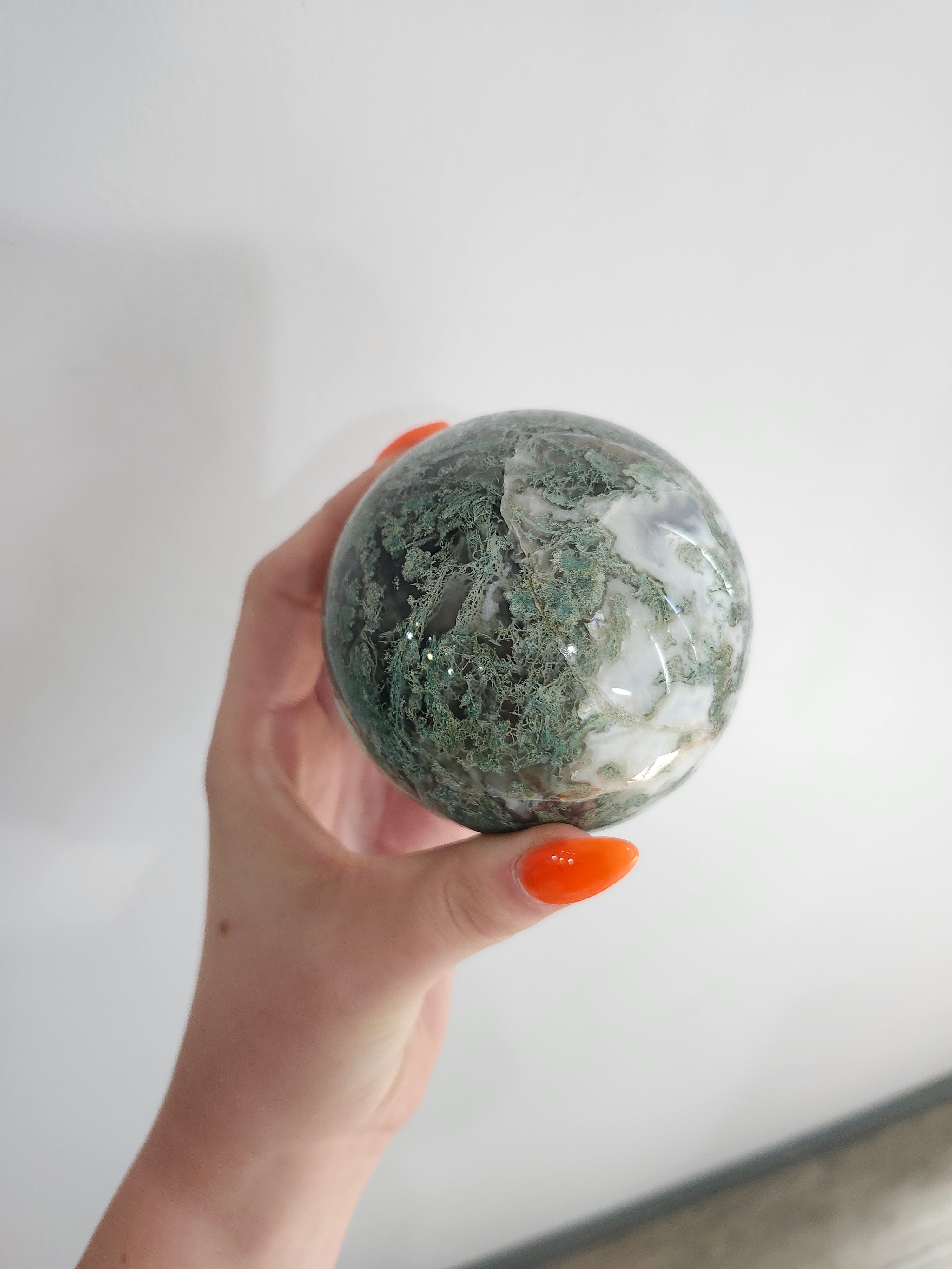 MOSS AGATE SPHERE