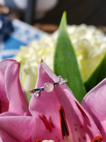 SA ROSE QUARTZ .925 STERLING SILVER