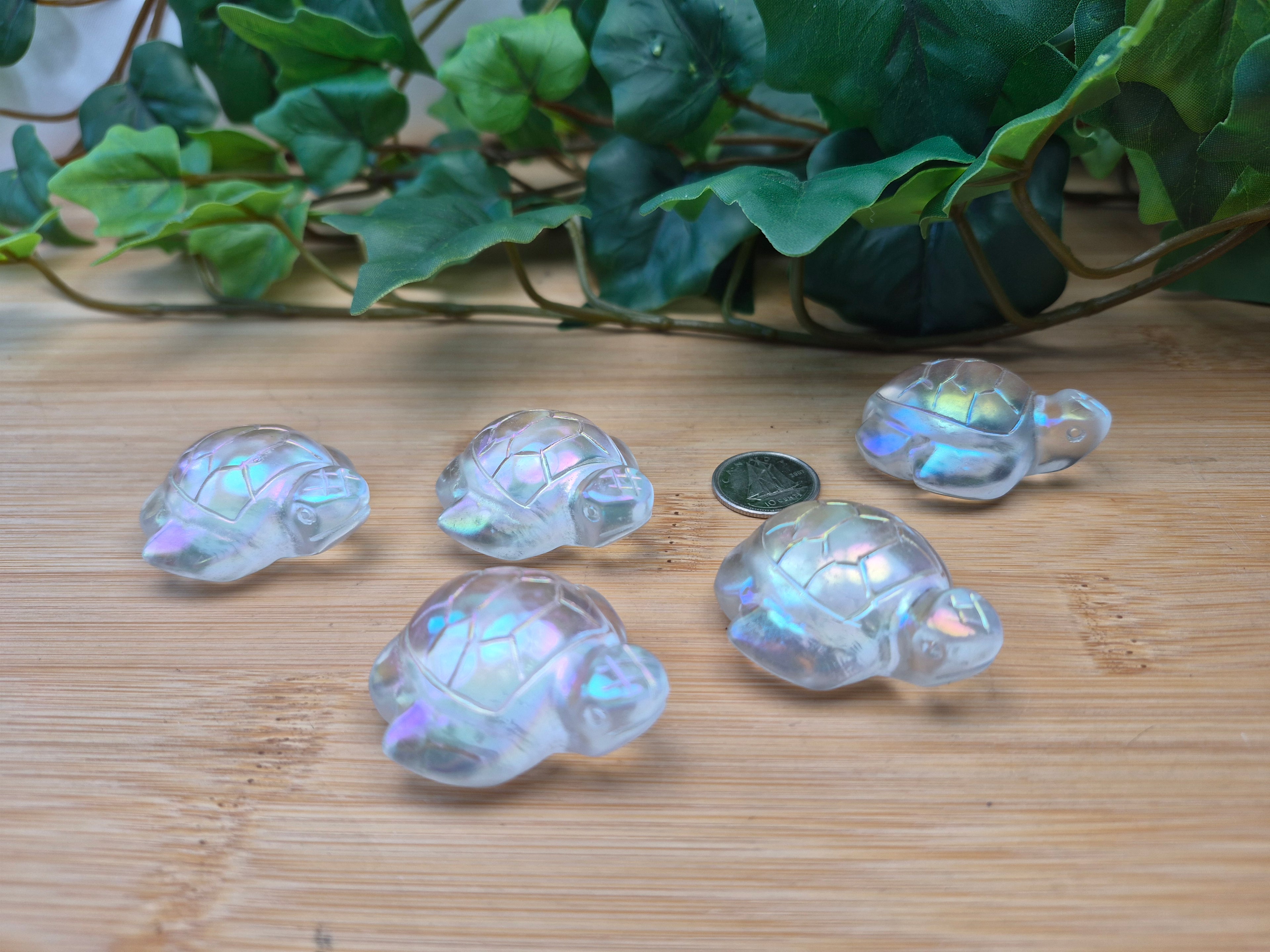 AURA COATED GLASS TURTLE
