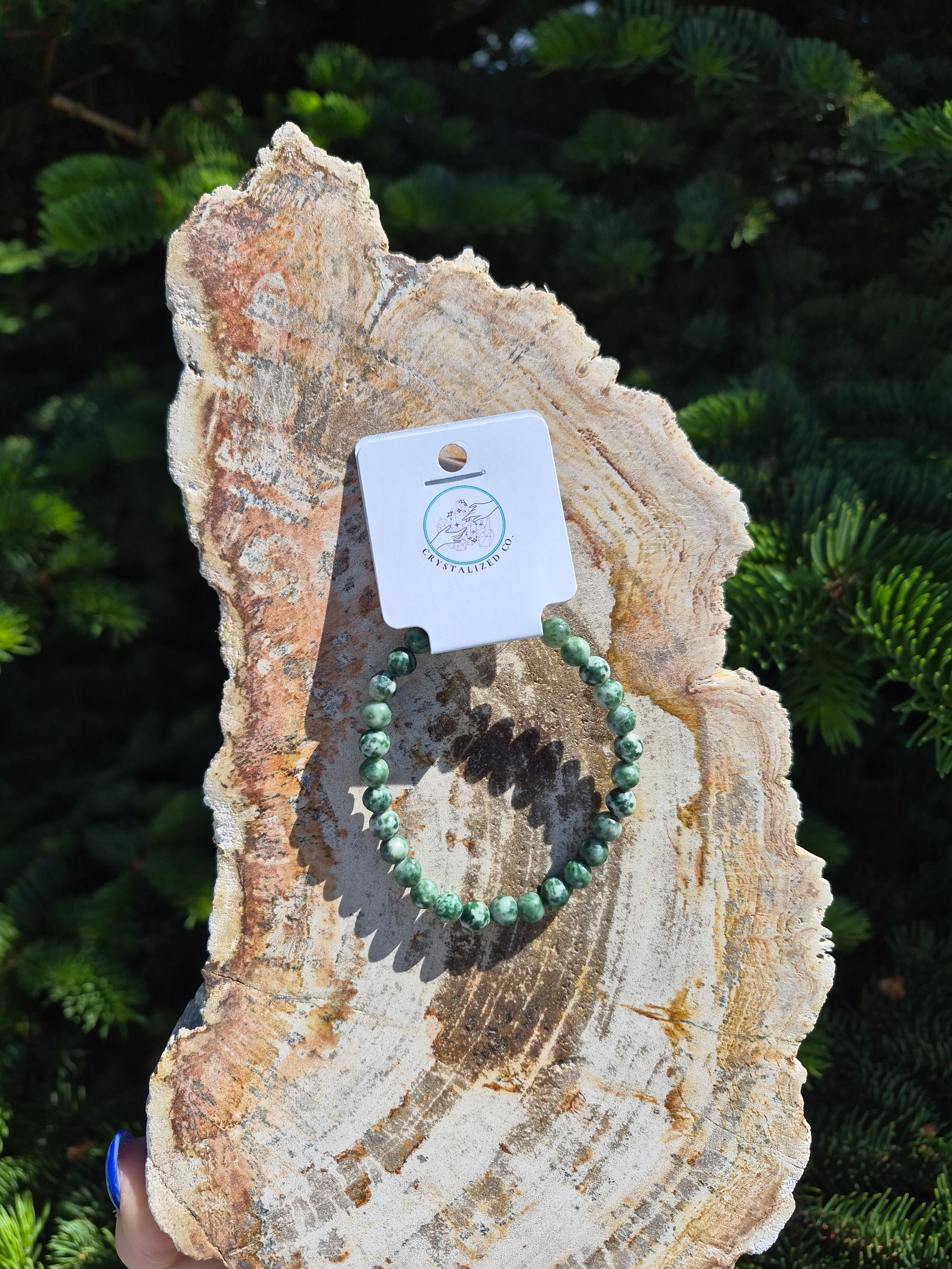 6MM TREE AGATE BRACELET