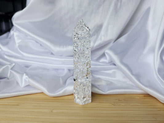 CRACKLE FAIRY GLASS TOWER