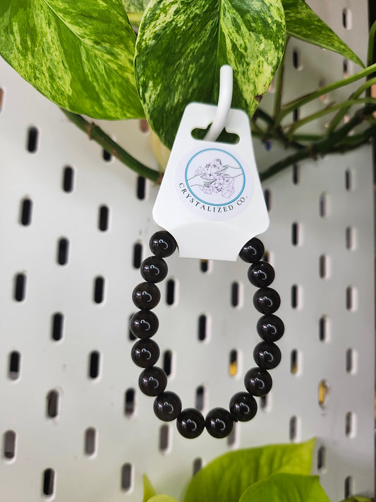 10mm ICE OBSIDIAN BRACELET