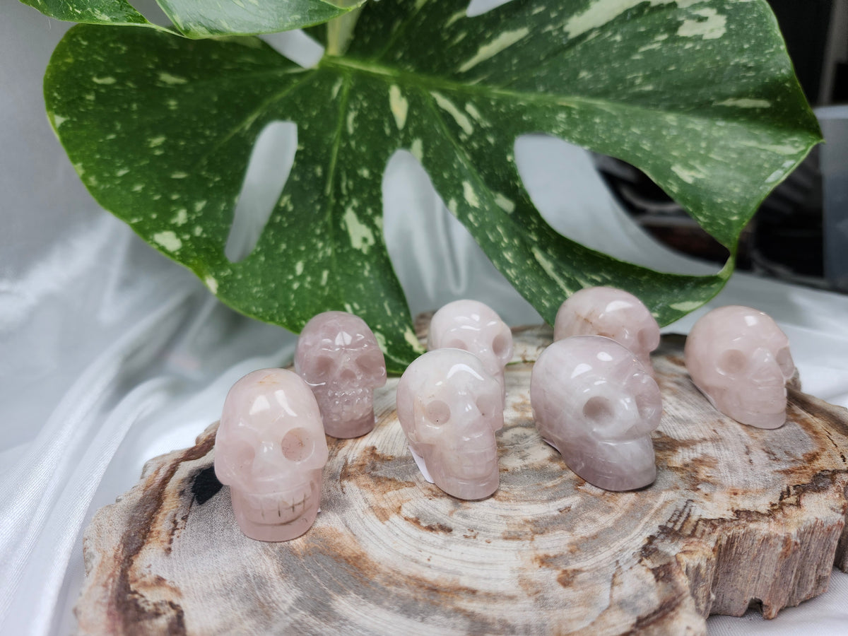 ROSE QUARTZ SKULL