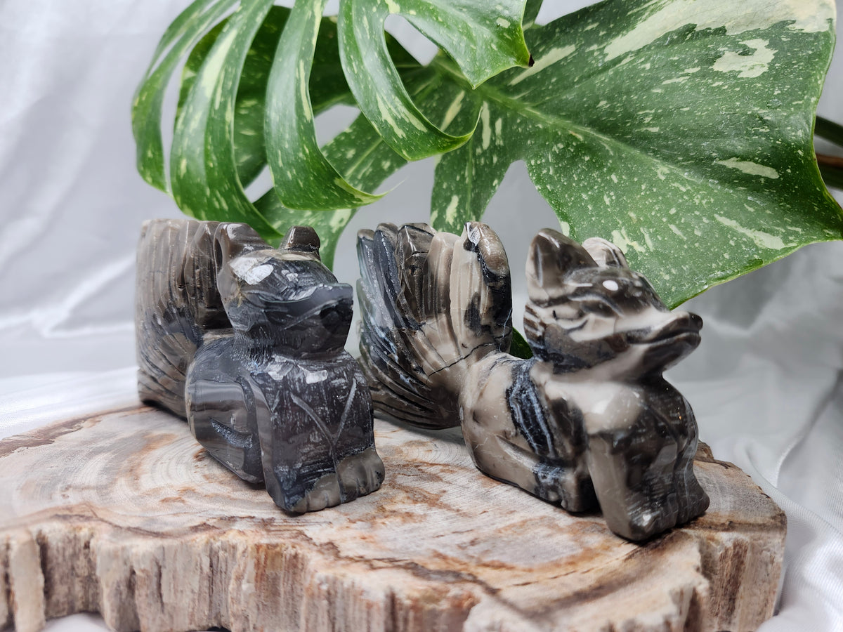VOLCANO AGATE NINE TAILED FOX