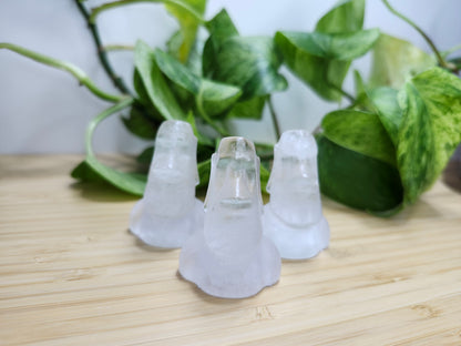 CLEAR QUARTZ STONE STATUE