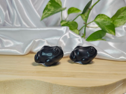 BLACK OBSIDIAN FROG