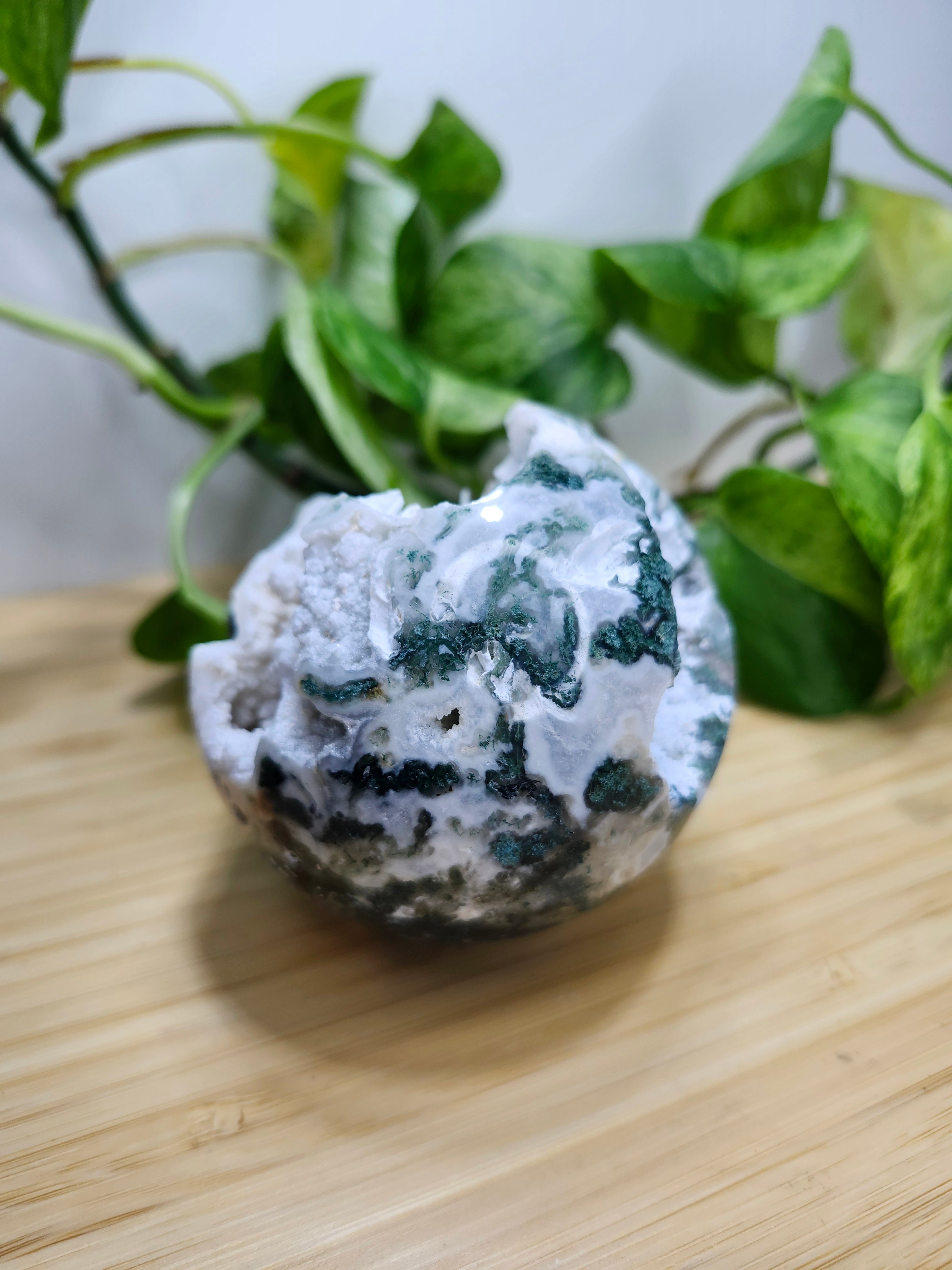 MOSS AGATE SPHERE