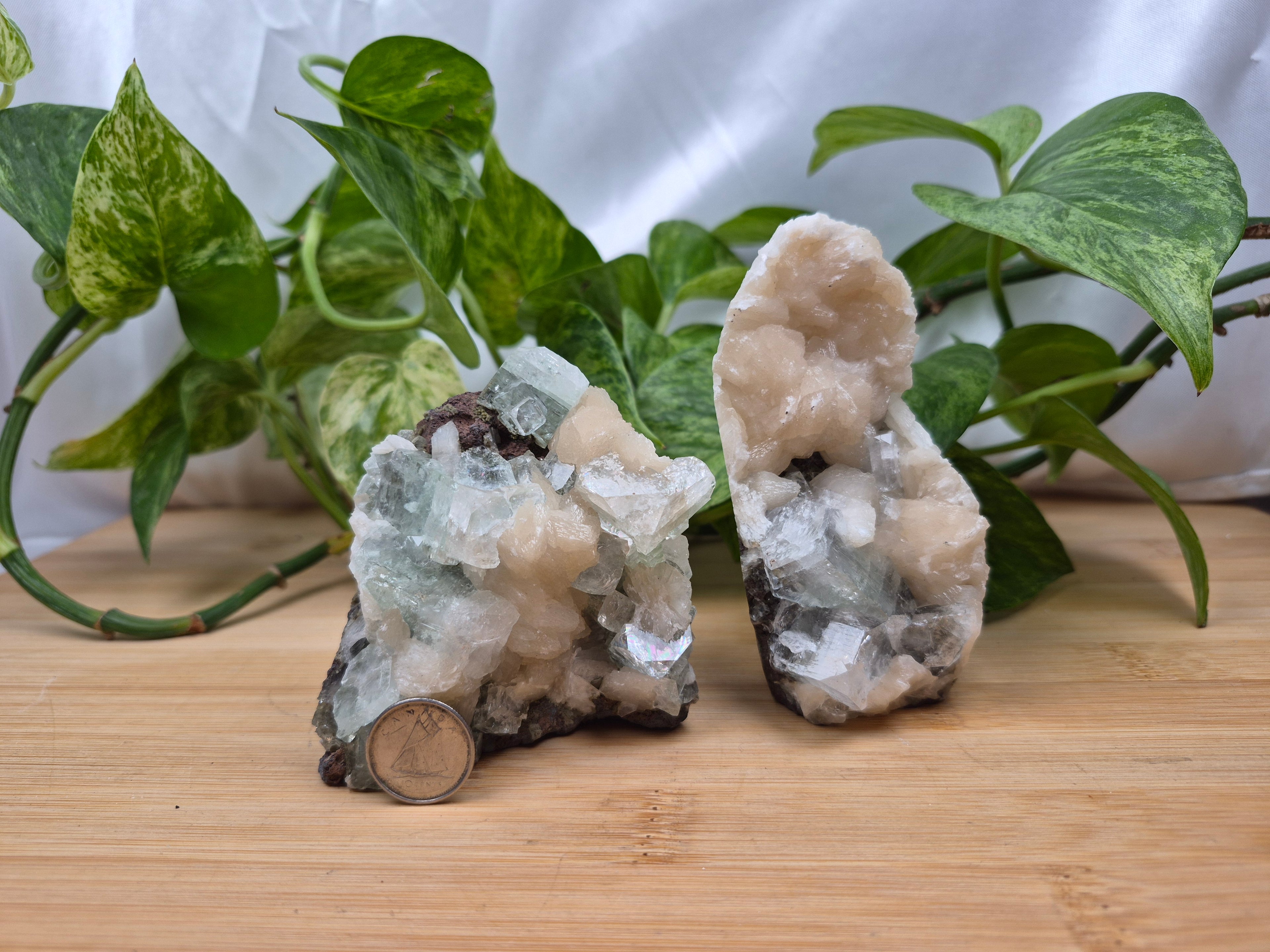 APOPHYLLITE ON STILBITE FREEFORM