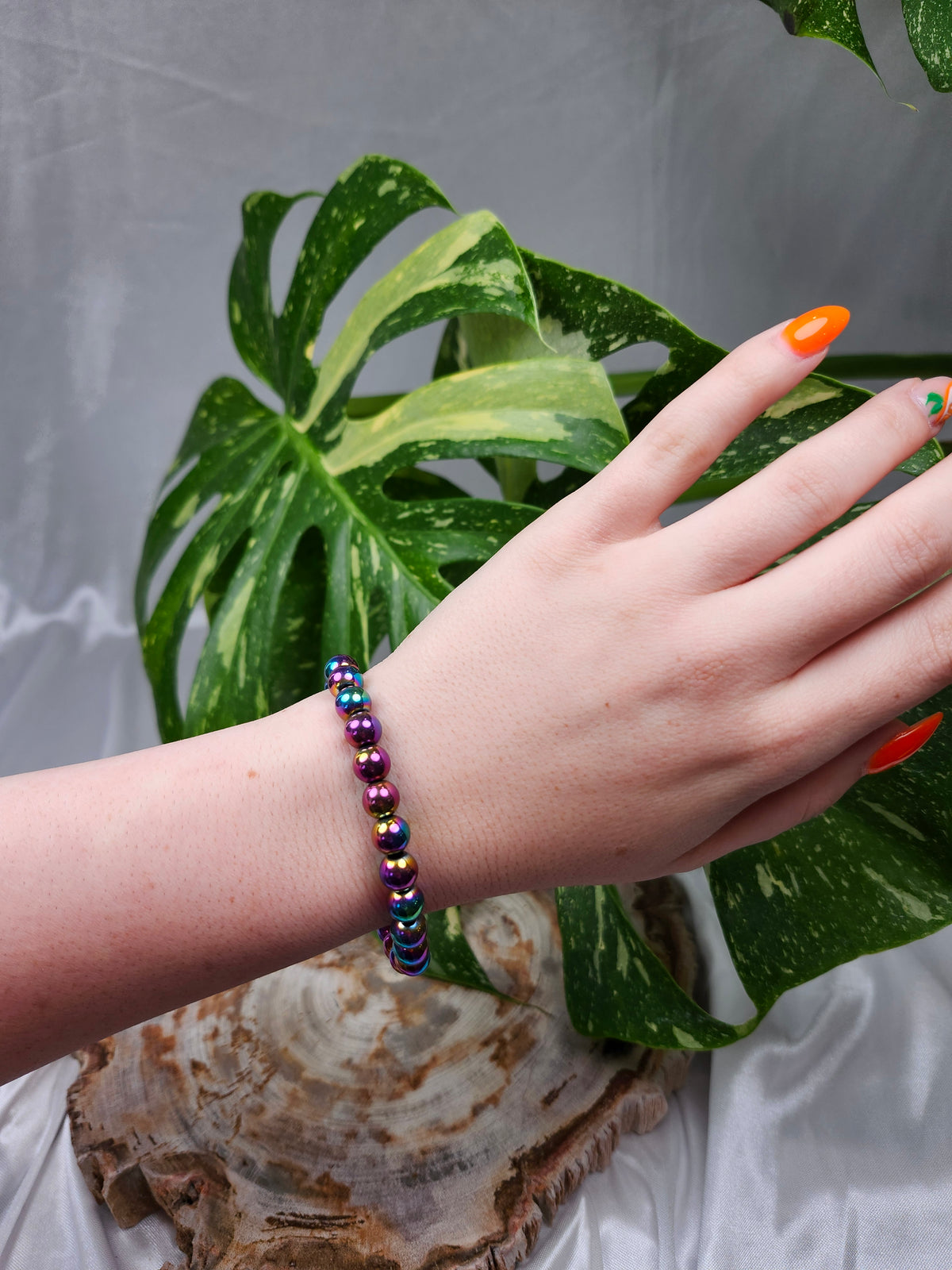 8mm HEMATITE AURA BRACELET