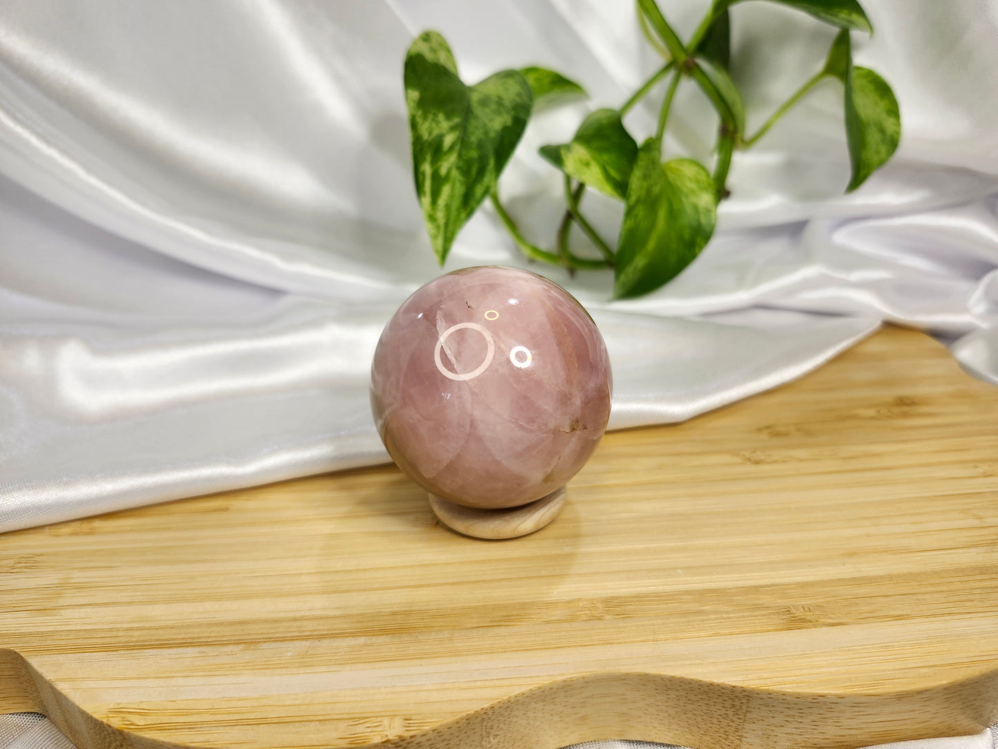 ROSE QUARTZ/ FLOWER AGATE SPHERE