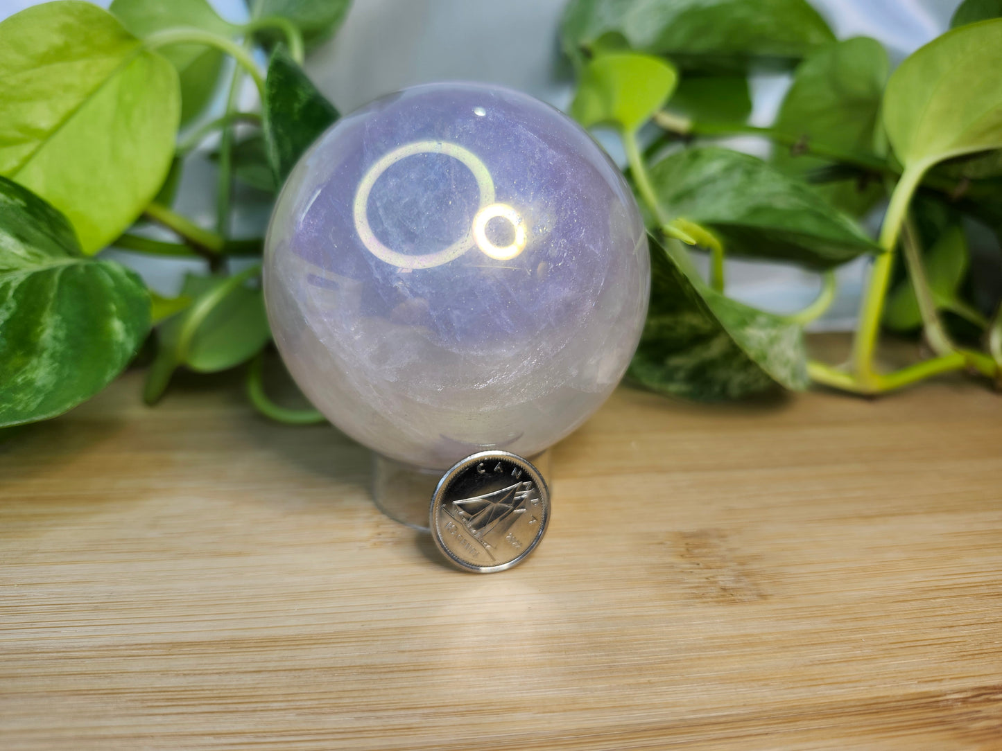 AURA ROSE QUARTZ SPHERE